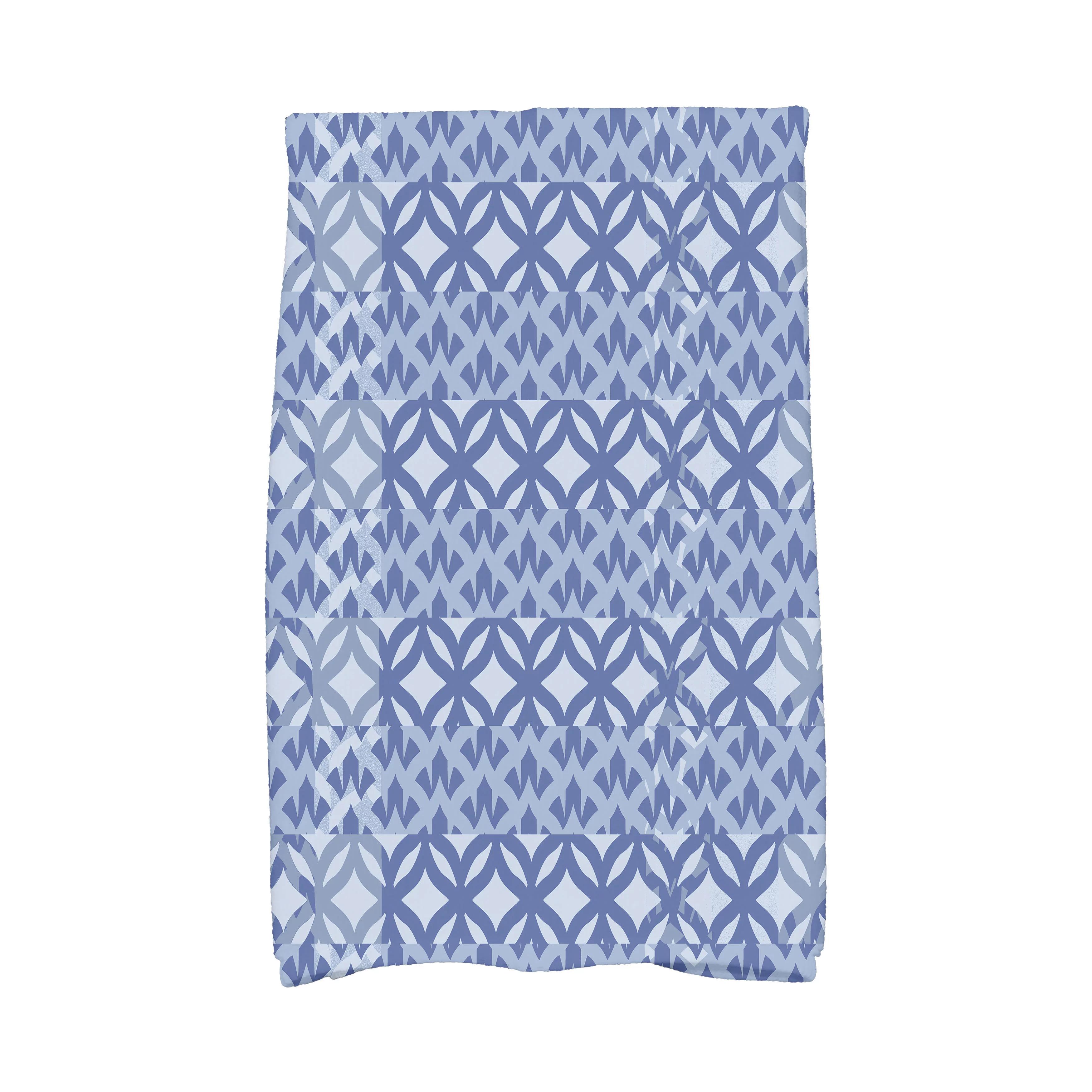 Simply Daisy, 16 x 25 Inch, Greeko Simple, Geometric Print Kitchen Towel, Royal Blue