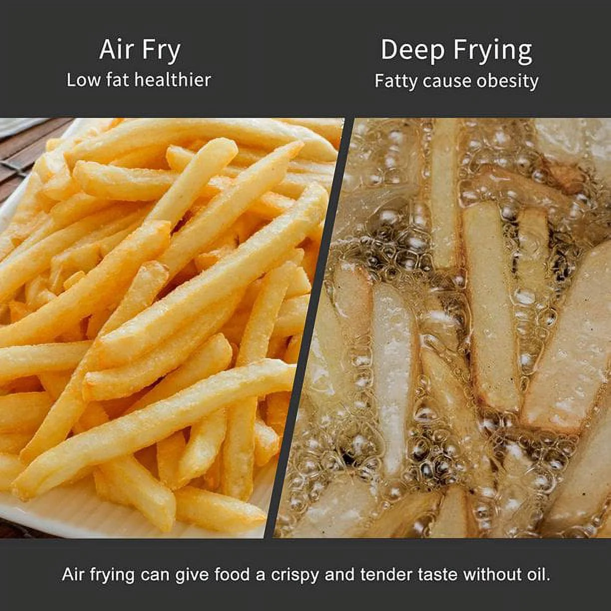 MOOSOO 5.2Qt Air Fryer, 8-in-1 Air Fryer Oven with Digital Touchscreen MA13