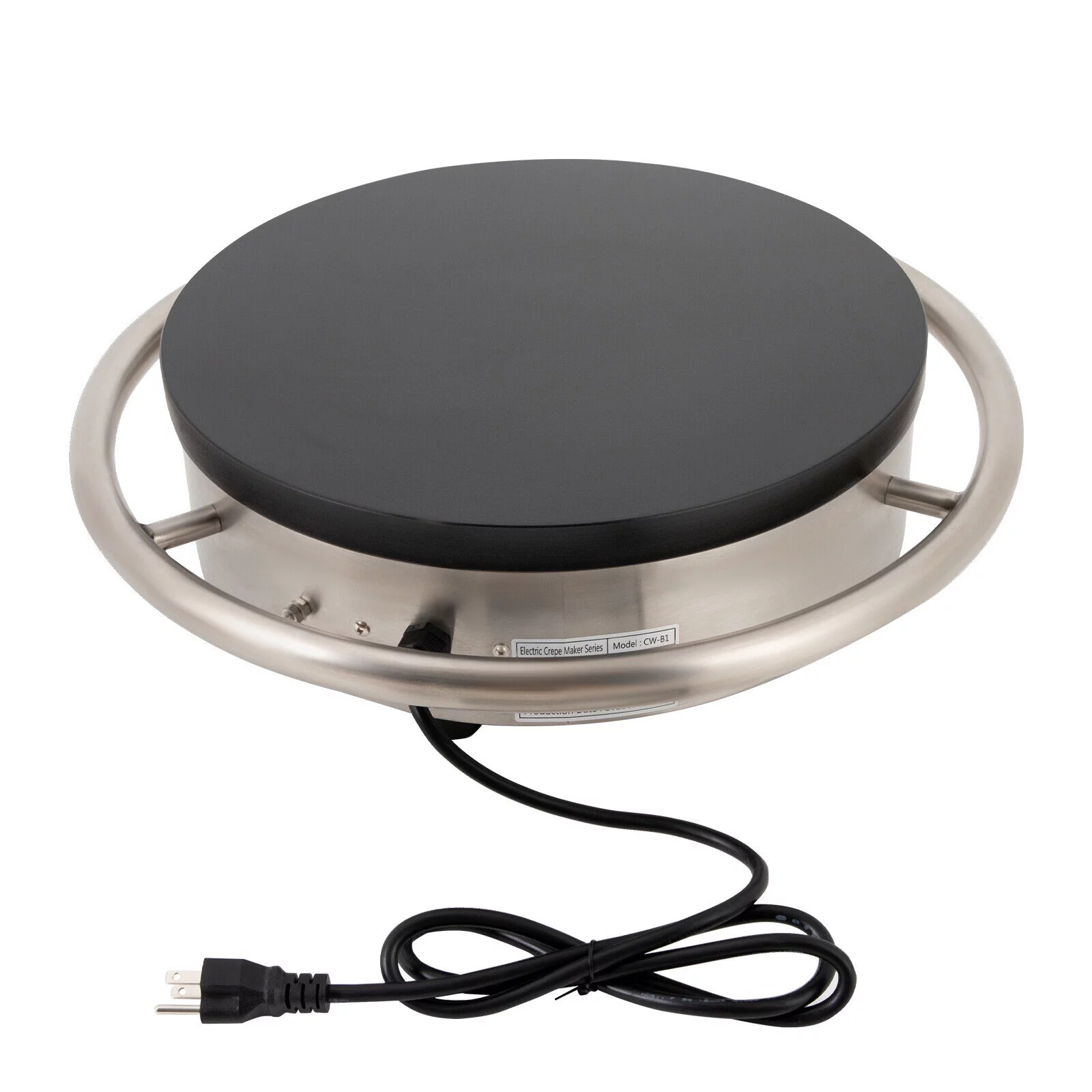 Professional Crepe Maker Machine Electric Frying Pan Griddle Pancakes Non-Stick