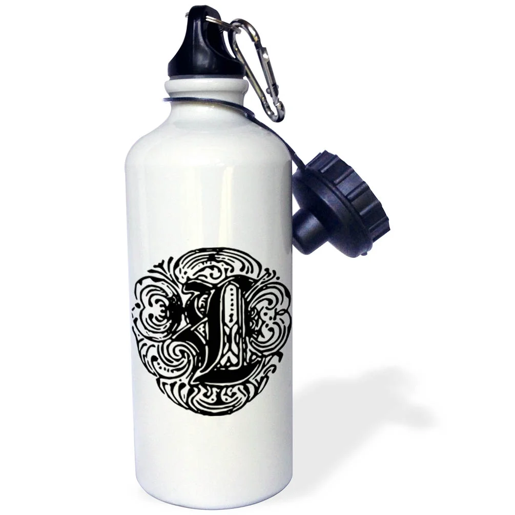 Fancy Letter L 21 oz Sports Water Bottle wb-14220-1