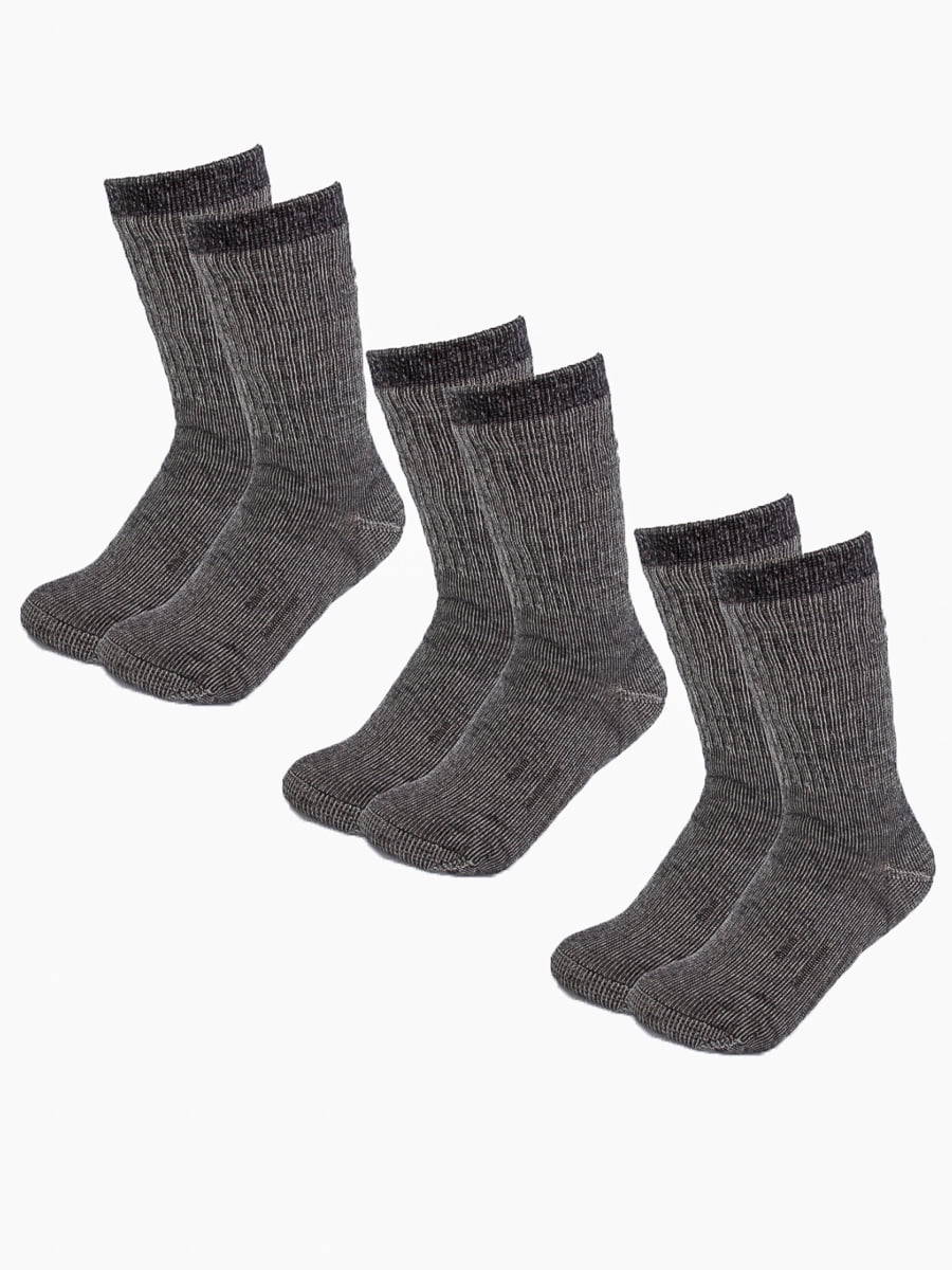 DG Hill 3 Pairs Thermal 80% Merino Wool Kids Socks