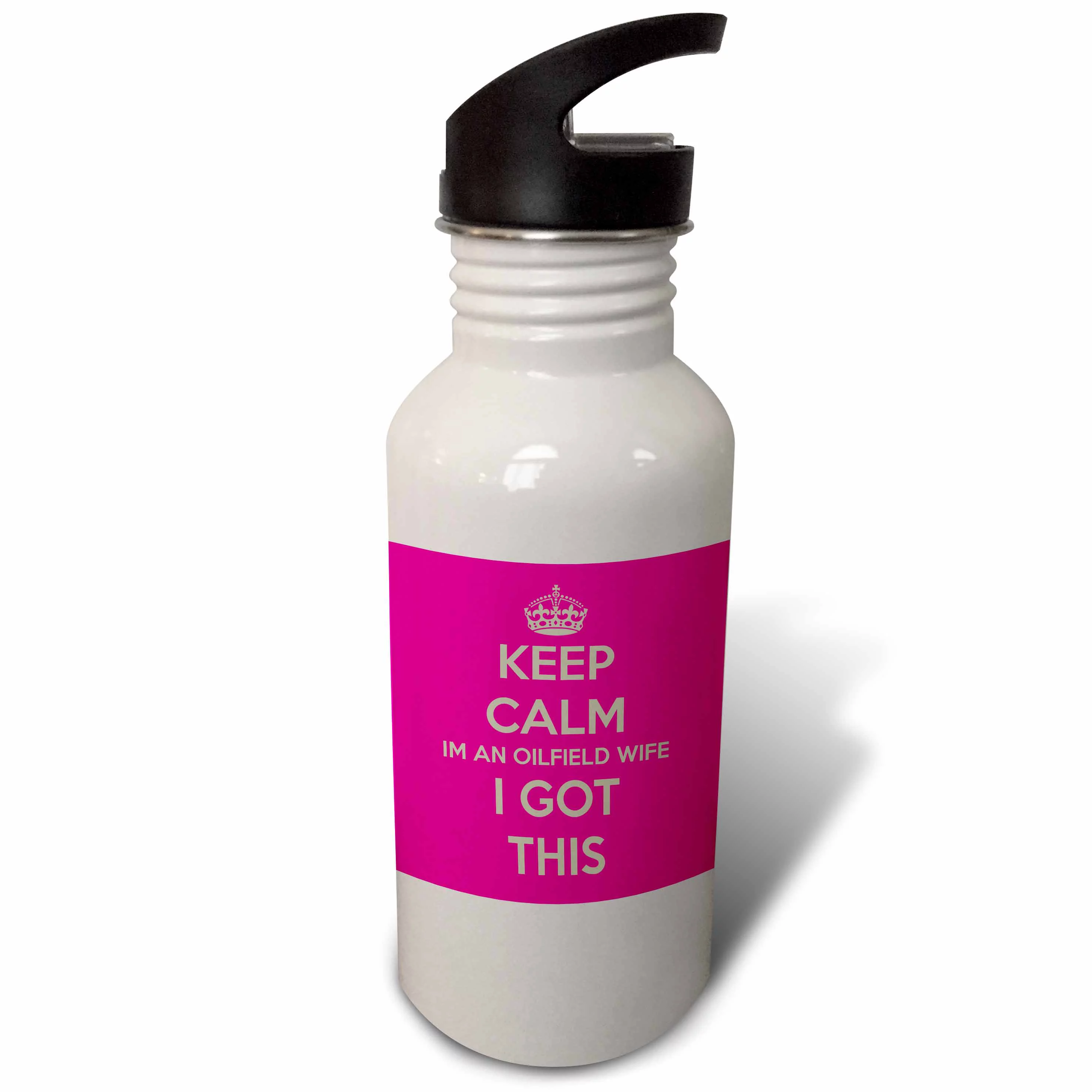 Keep calm I’m an oilfield wife I got this 21 oz Sports Water Bottle wb-159583-1