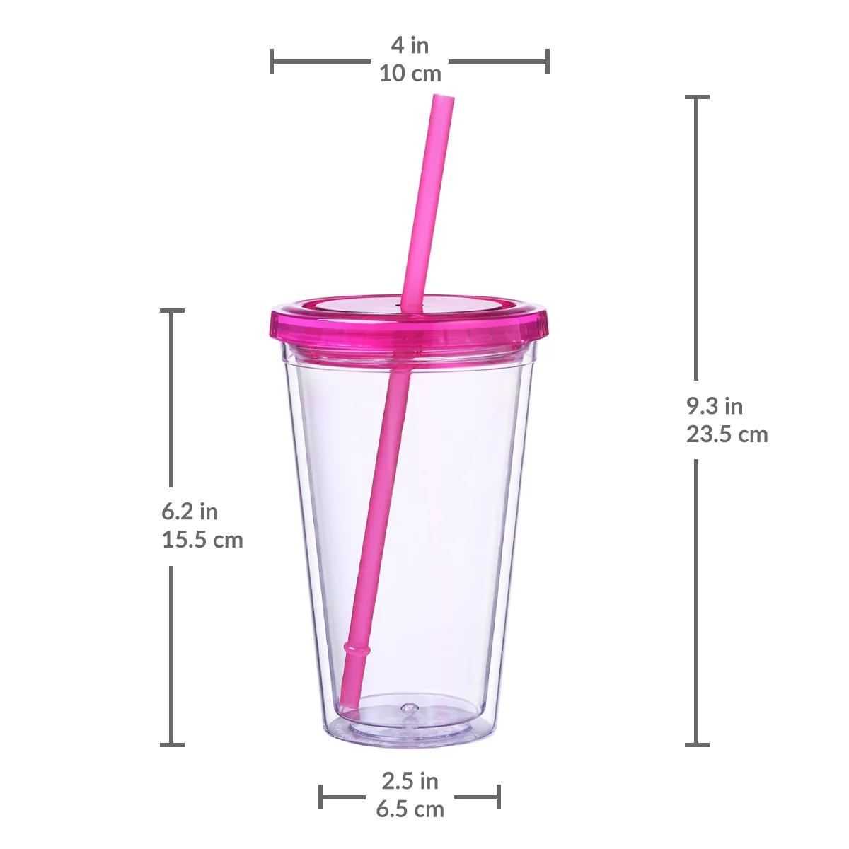 Cupture Classic 16 oz Candy Insulated Tumbler 12-Pack with Lid & Straw