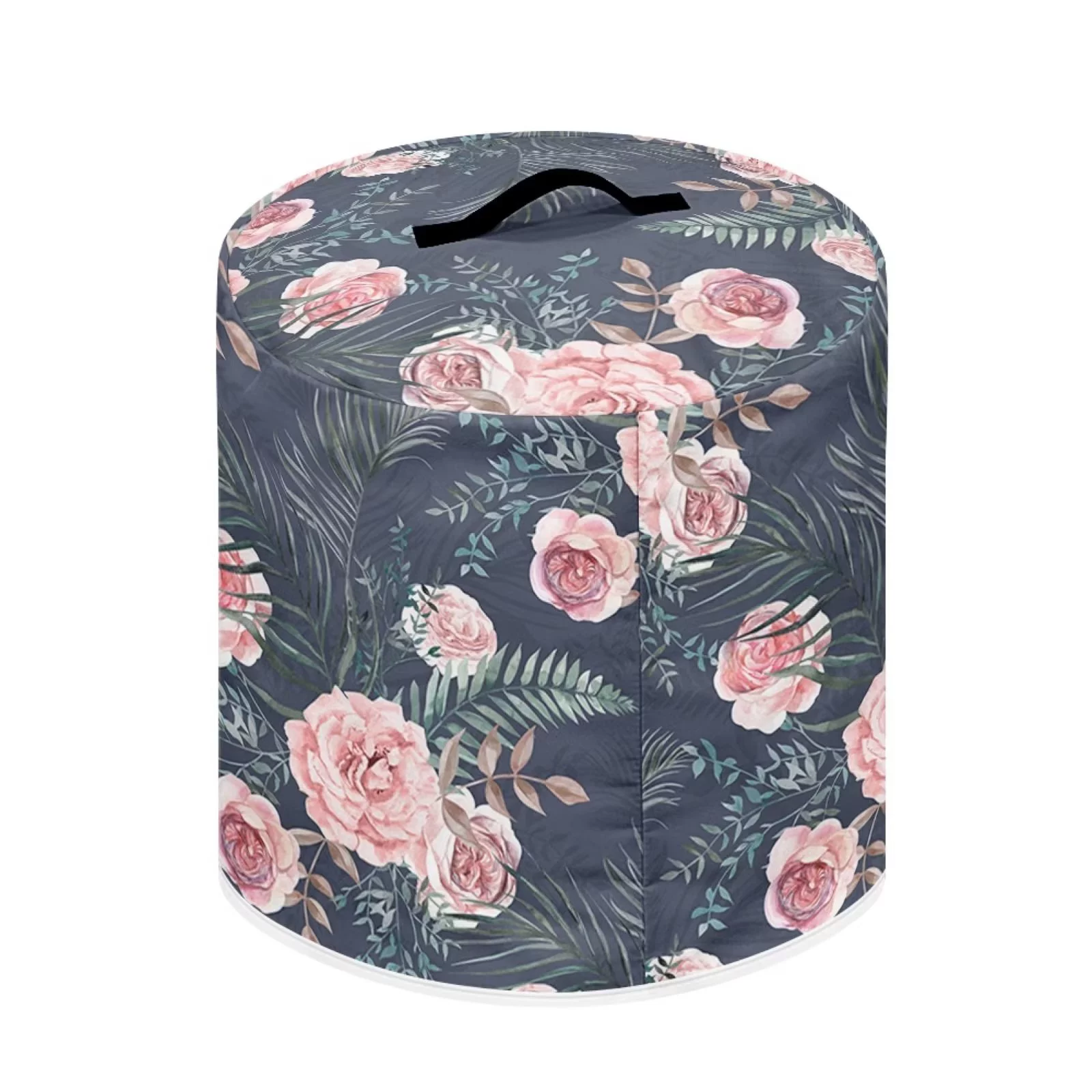 NETILGEN Rice Cooker Cover Pink Rose Hook Top Handle & 2 Quilted Front Pockets Cover for Air Fryer Lightweight Dacron Slow Cooker Cover 8 Qt