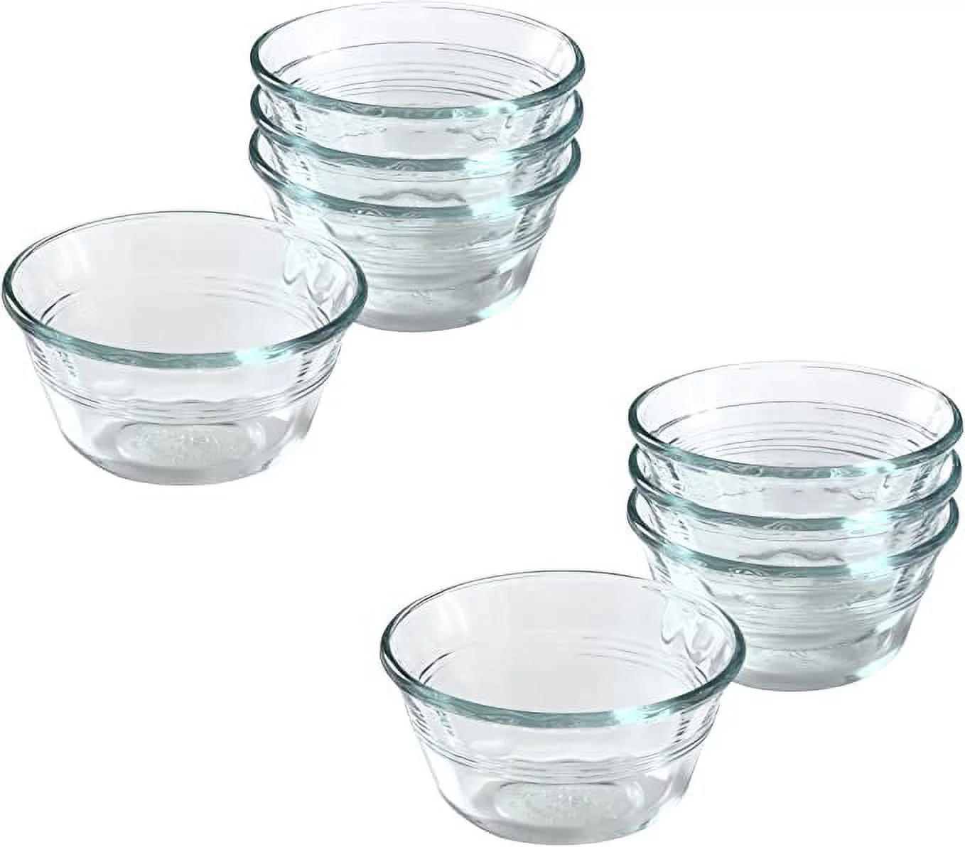 Pyrex Bakeware Clear Custard Cups, Set of 8, 6-Ounce