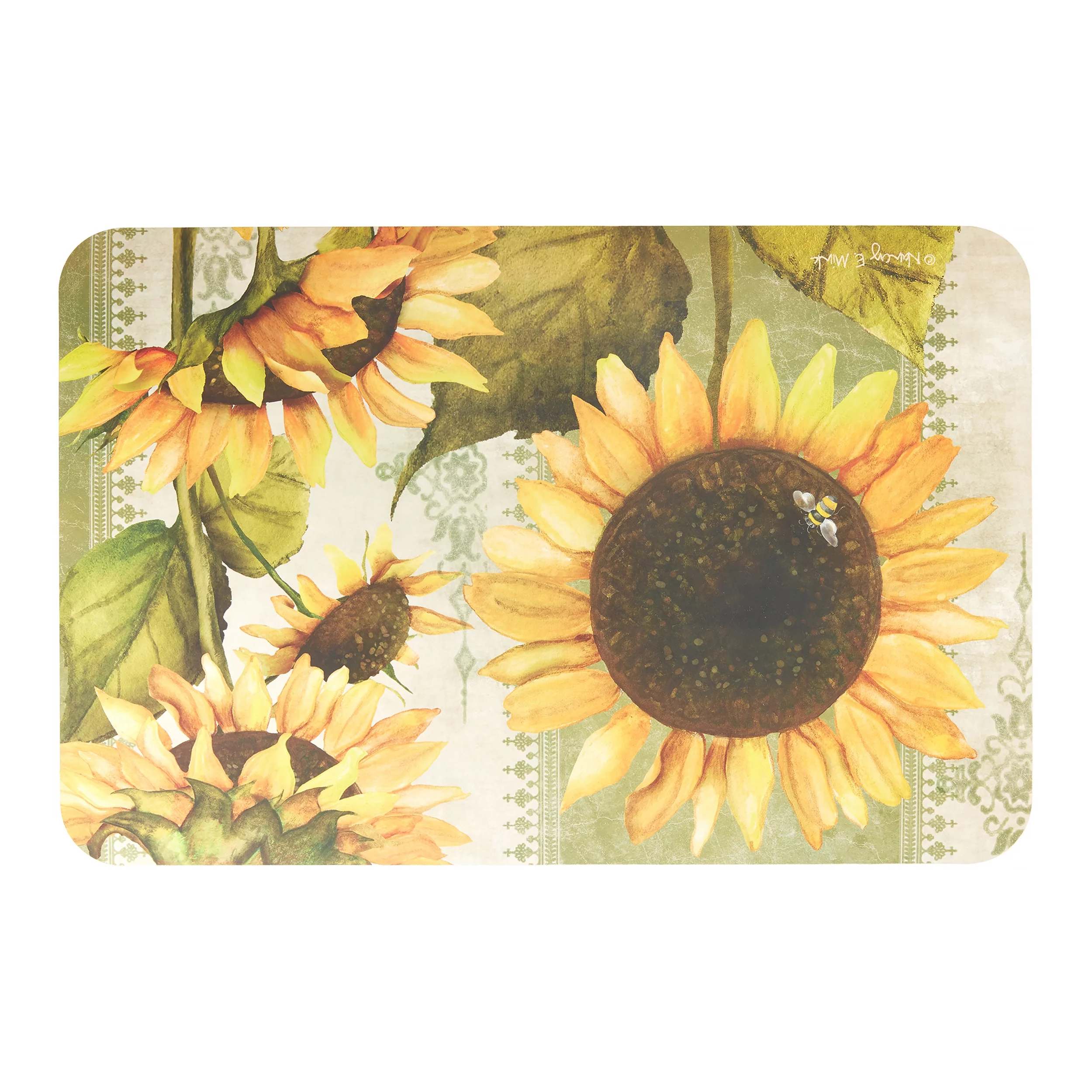 Corelle Sunflowers Reversible Plastic Placemat - Multicolor, 17
