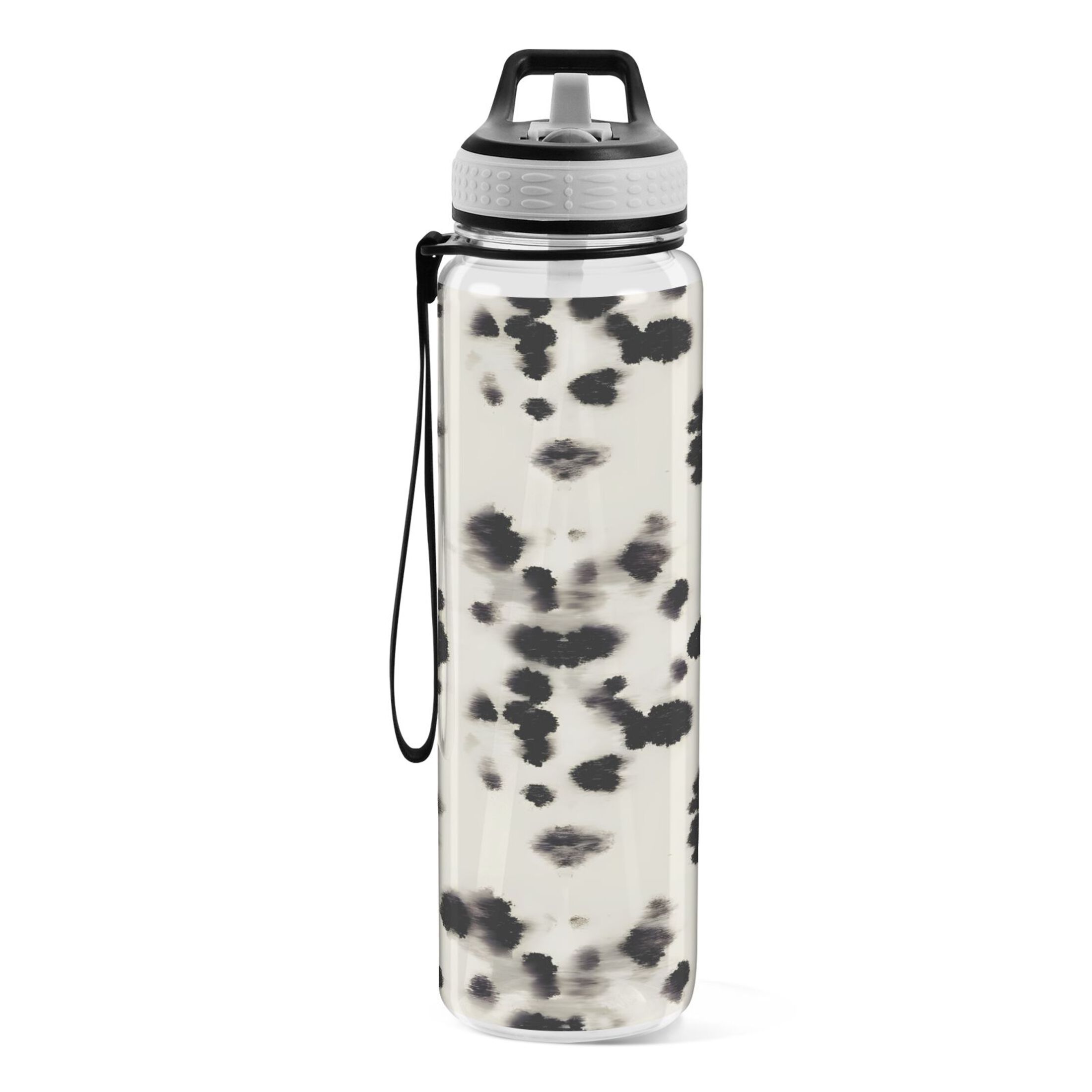 Art Leopard 32oz Sports Water Bottles Leakproof Tritan Bottle with Straw BPA Free Clear Bottle for Fitness Gym Outdoor Cycling
