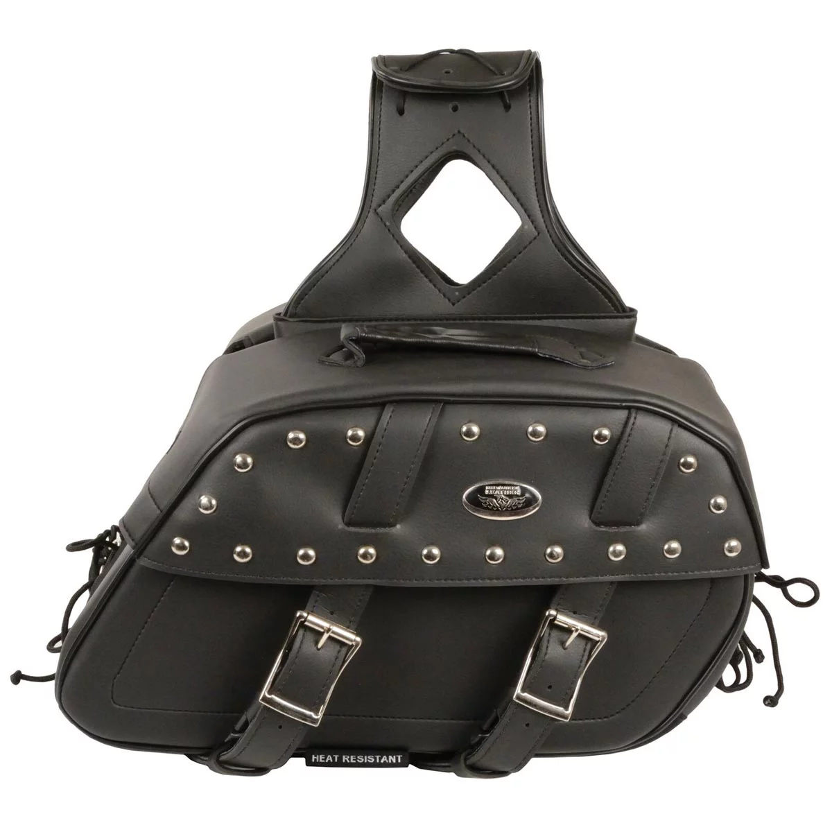 Xelement Zip-Off PVC Studded Throw Over Rounded Saddlebag