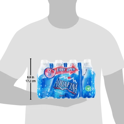 Aquafina Purified Drinking Water, 12 fl oz, 12 Pack Plastic Bottles