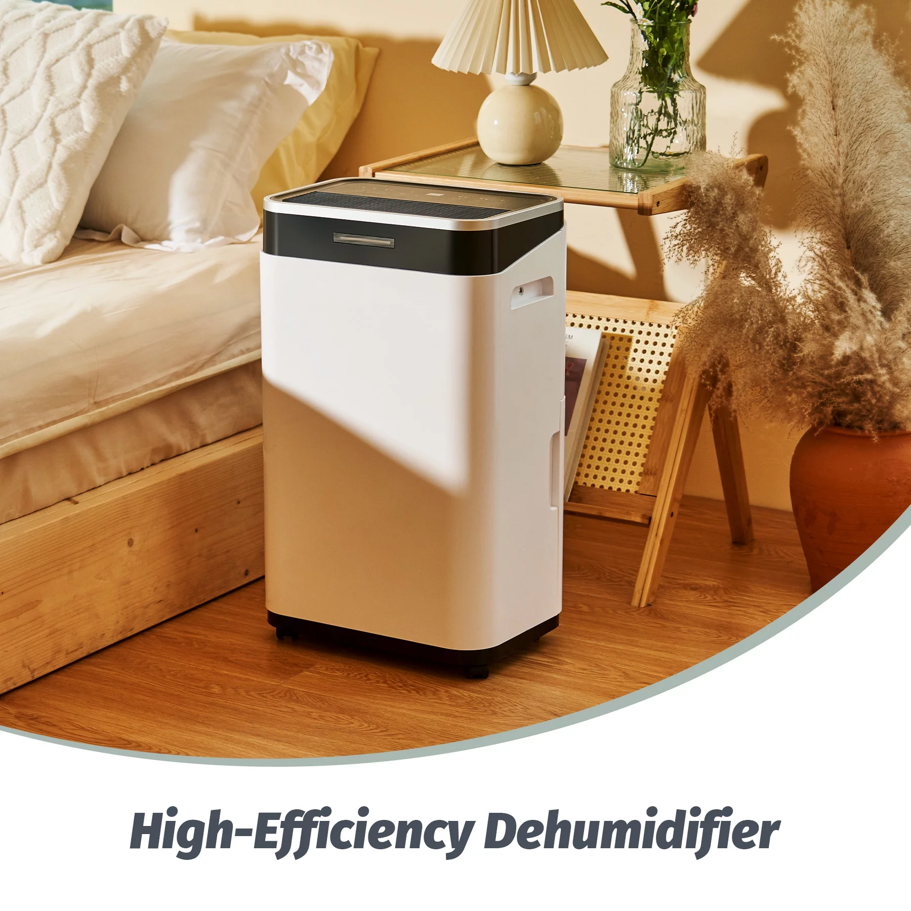 Preenex Dehumidifier with Drain Hose 24 hr Timer Auto Shutoff 50 Pint Capacity 13pt Tank