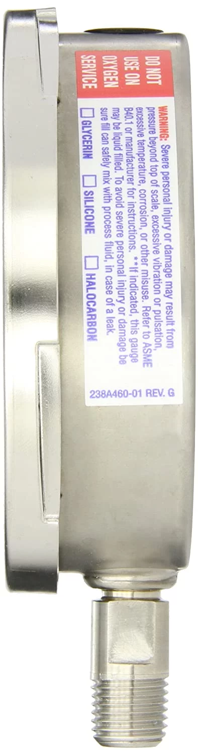 Ashcroft Gauge,Pressure,1/4in NPT,1Percent,304 SS  351009SW02L100#