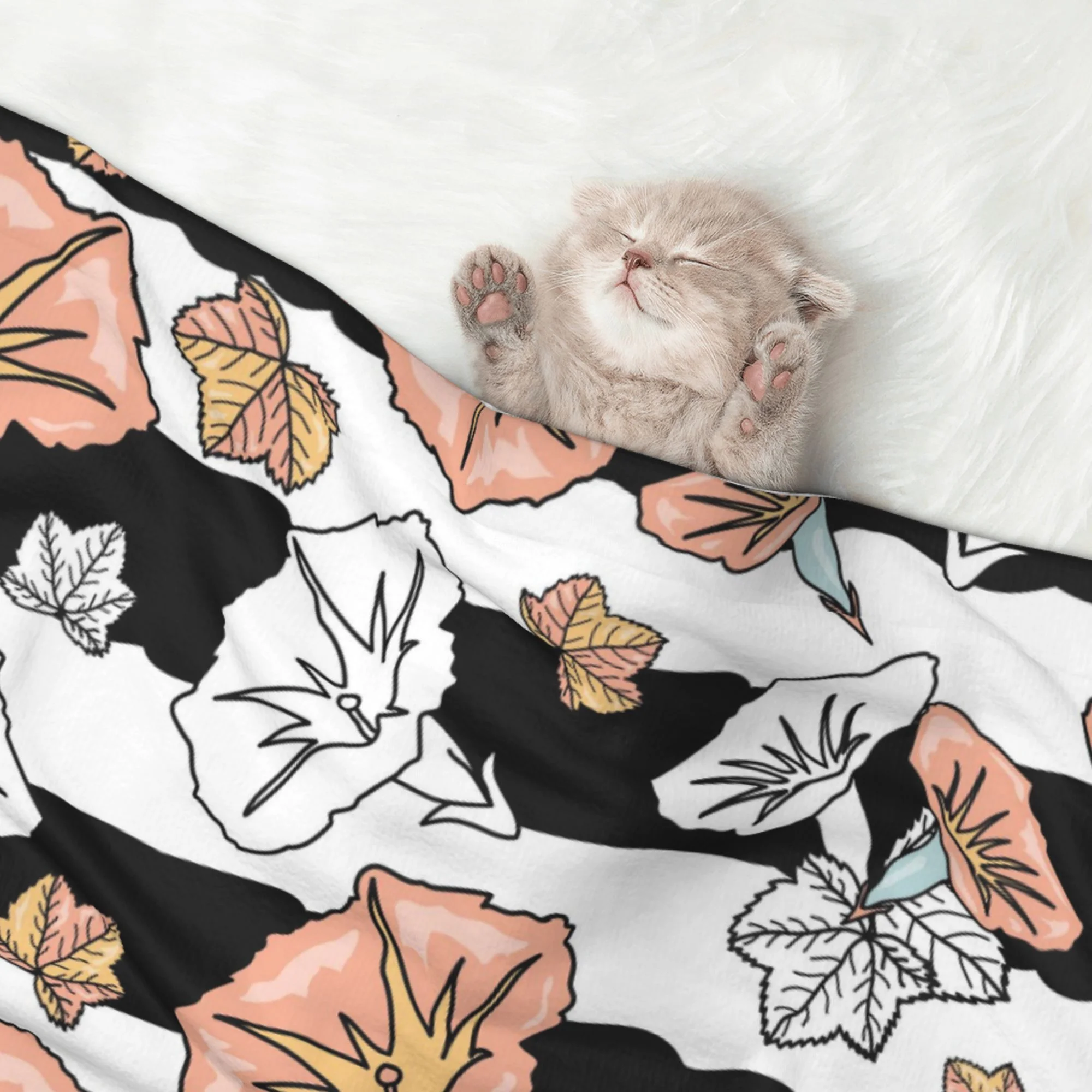 XMXY Dog Throw Blankets, Soft Cozy Simple Floral Texture Pet Blankets for Couches Machine Washable for Indoor Cats Dogs, Large Size