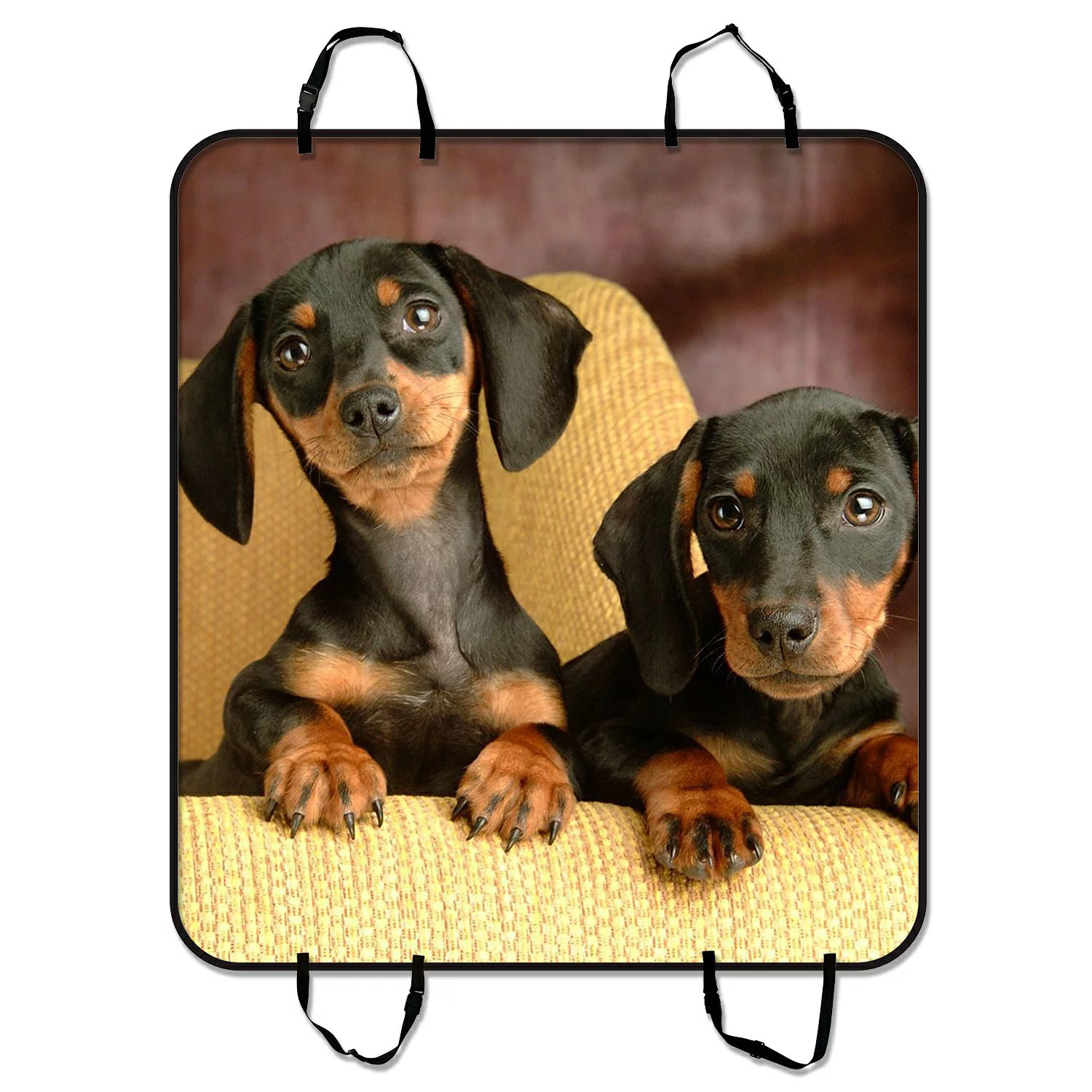 ZKGK Dachshund Dog Car Seat Cover Dog Car Seat Cushion Waterproof Hammock Seat Protector Cargo Mat for Cars SUVs and Trucks 54x60 inches