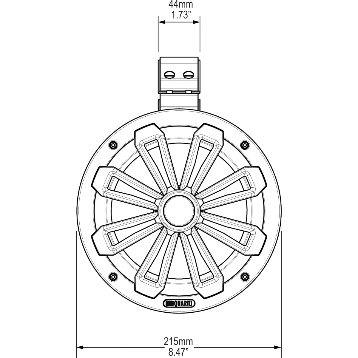 6.5-in 2-way Illuminated Wake Tower Speaker with Enclosure and Mounting Hardware (sold as individual units)
