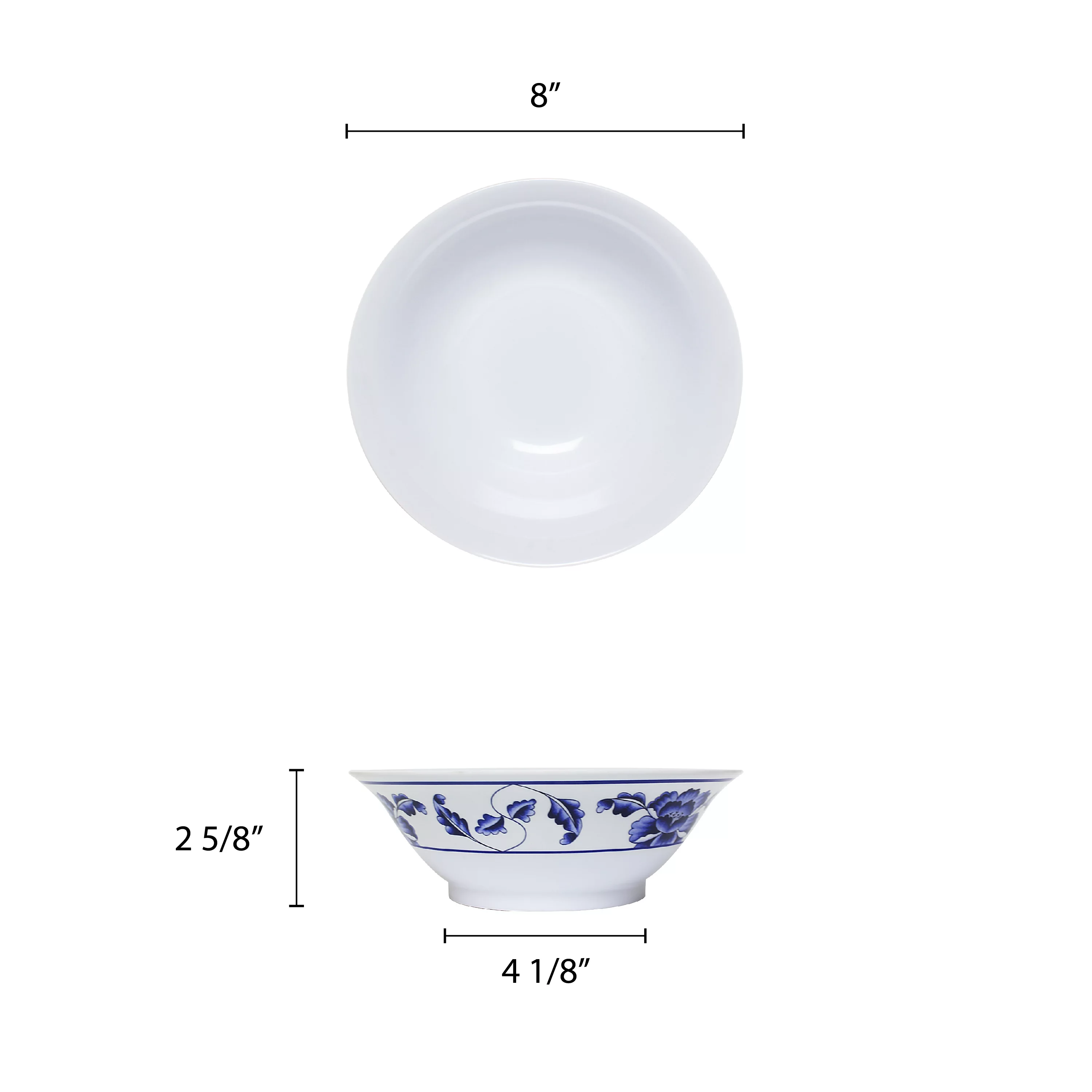 Excellante Lotus Melamine Dinnerware Collection 35 Oz, 8
