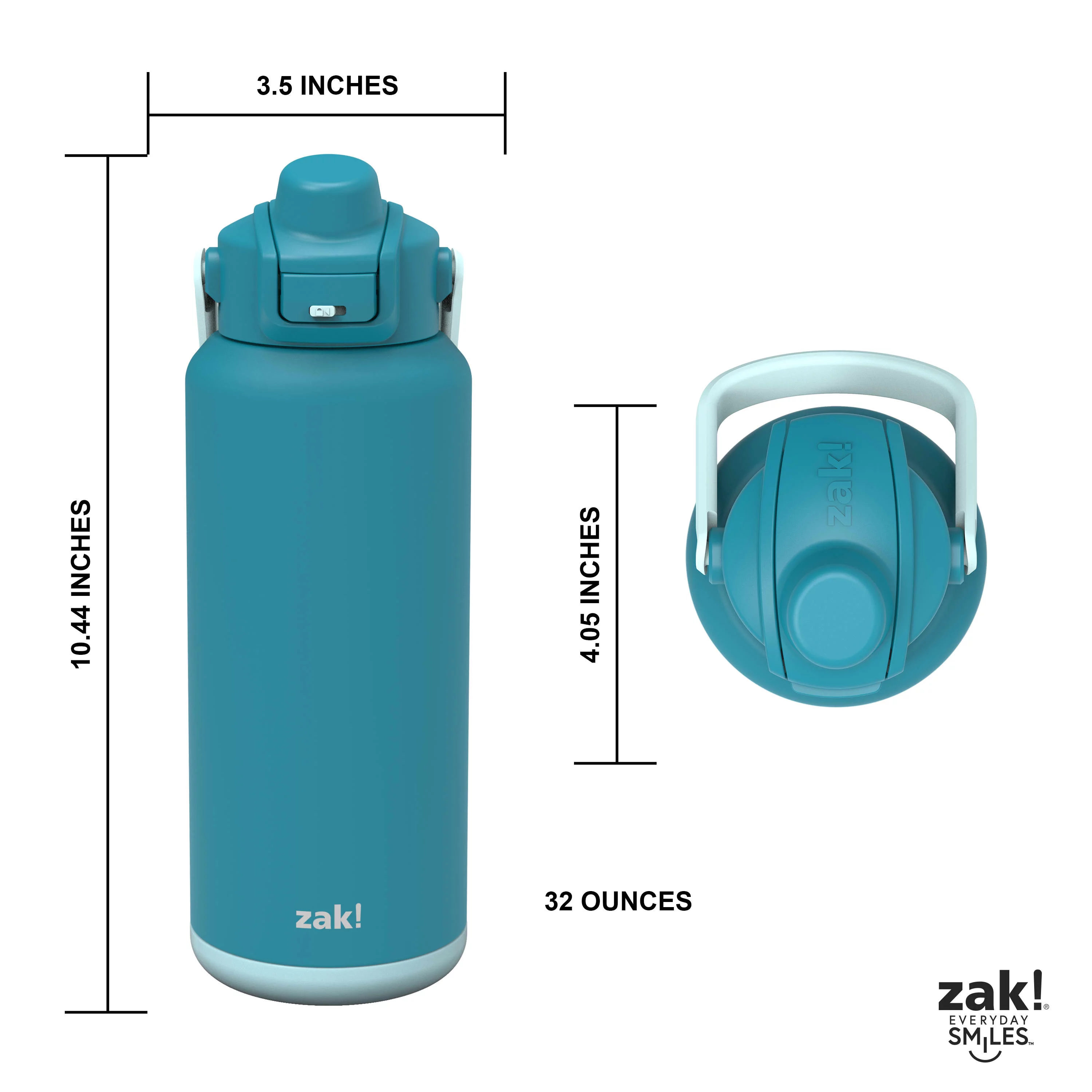 Zak 32oz Double Wall Stainless Steel Liberty Water Bottle Blue