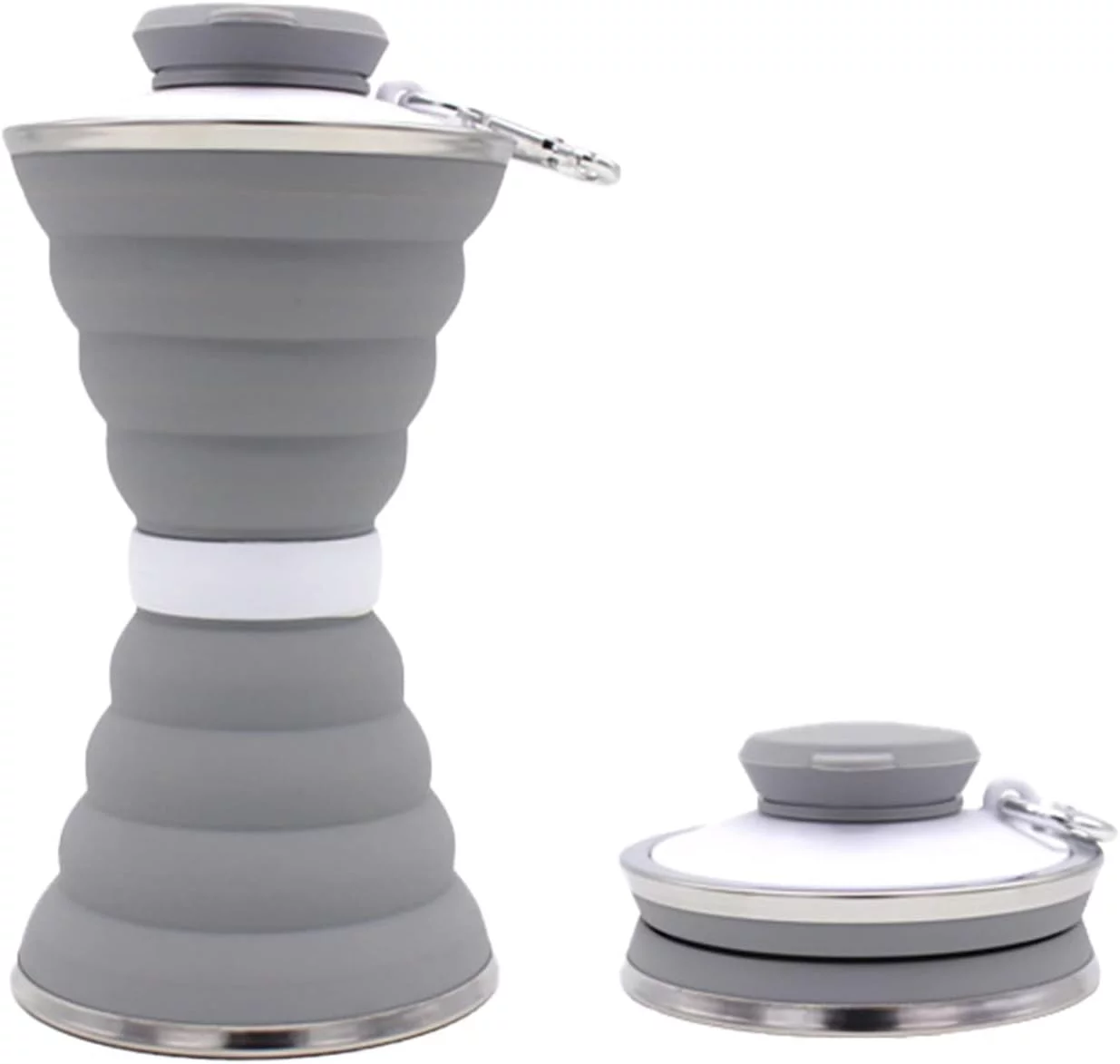 Travel Must Haves 1pc Foldable Water Bottle Reusable Leakproof Silicone Sports Travel Water Bottle