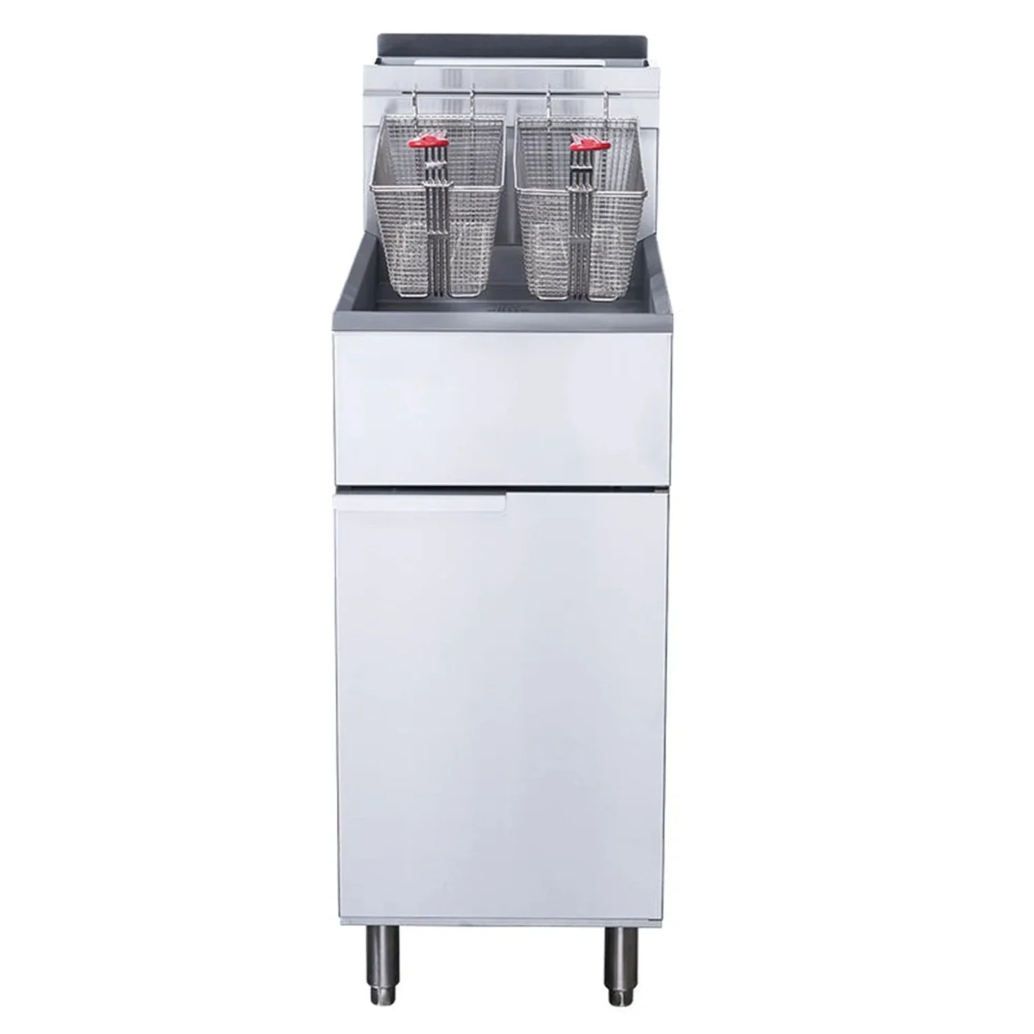 West Kitchen WCF4-LPG 50lb. LP Gas Deep Fryer with 4 Tube Burners