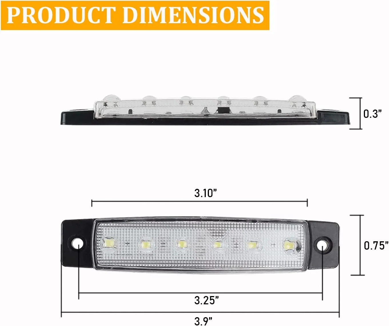 PSEQT LED Boat Interior Lights Marine Courtesy Light Strip Deck Transom Cockpit Navigation Lighting Waterproof for Fishing Pontoon Kayak Yacht Sailboat (White 10Pcs)