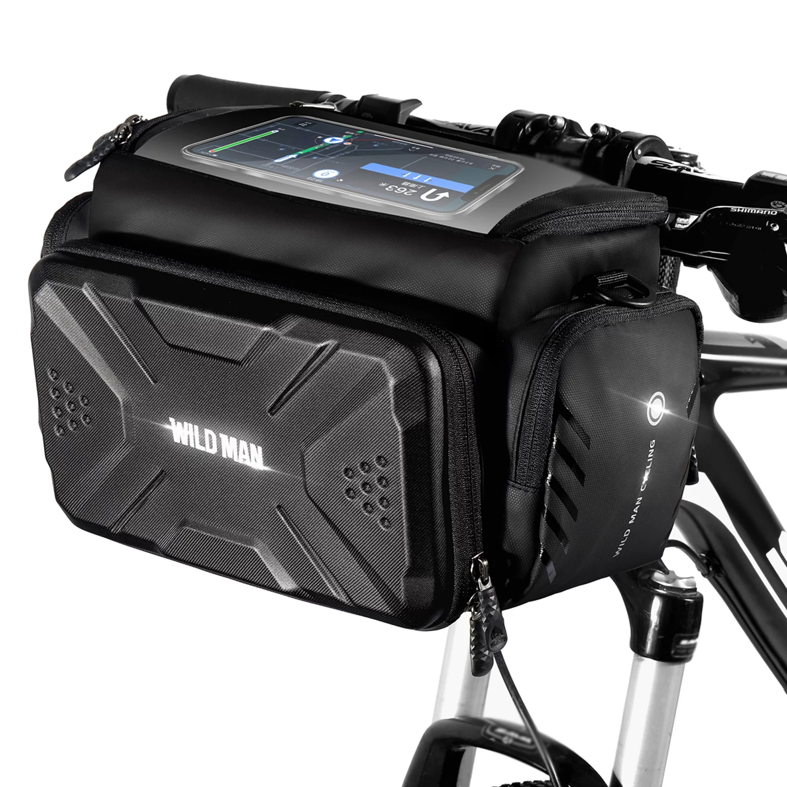 WILD MAN GS6 Quick Install Bag - Hard EVA Bag for Electric Bikes and Cameras, Folding Design, 4L Capacity