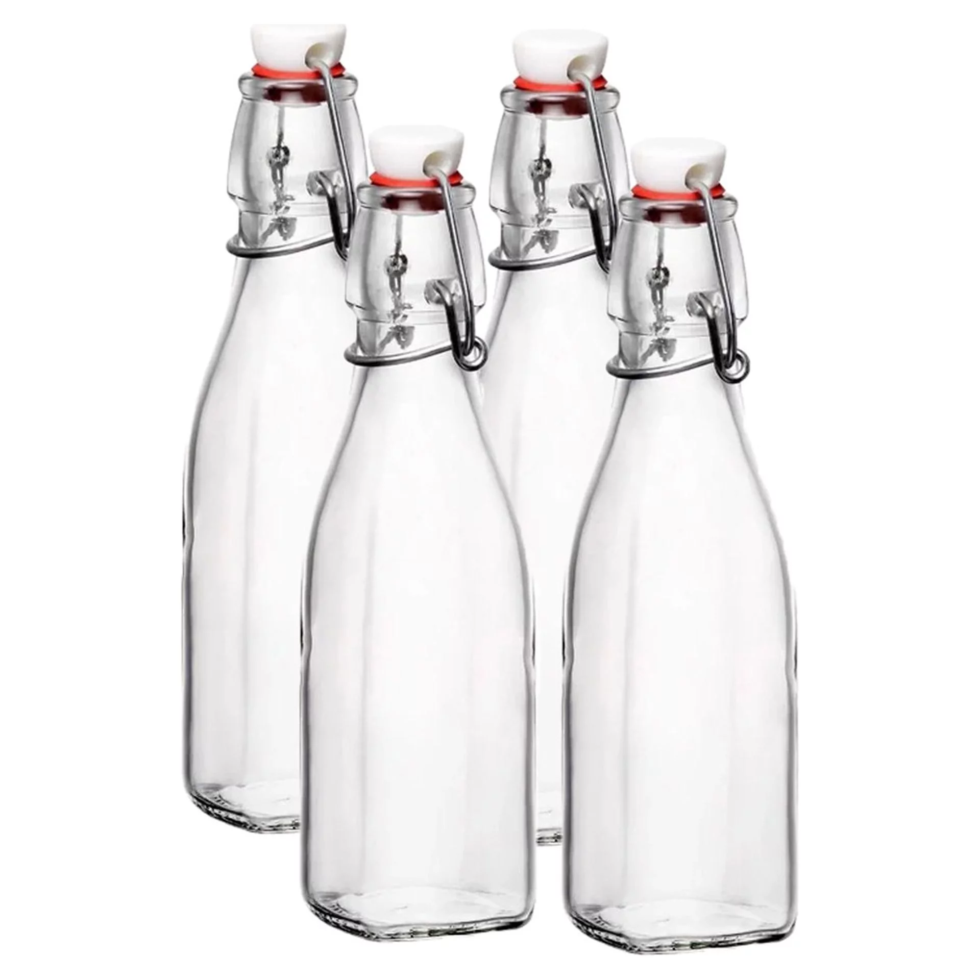 Bormioli Rocco Swing Top Glass Bottles (Set of 4) | 8.5oz (0.25L)