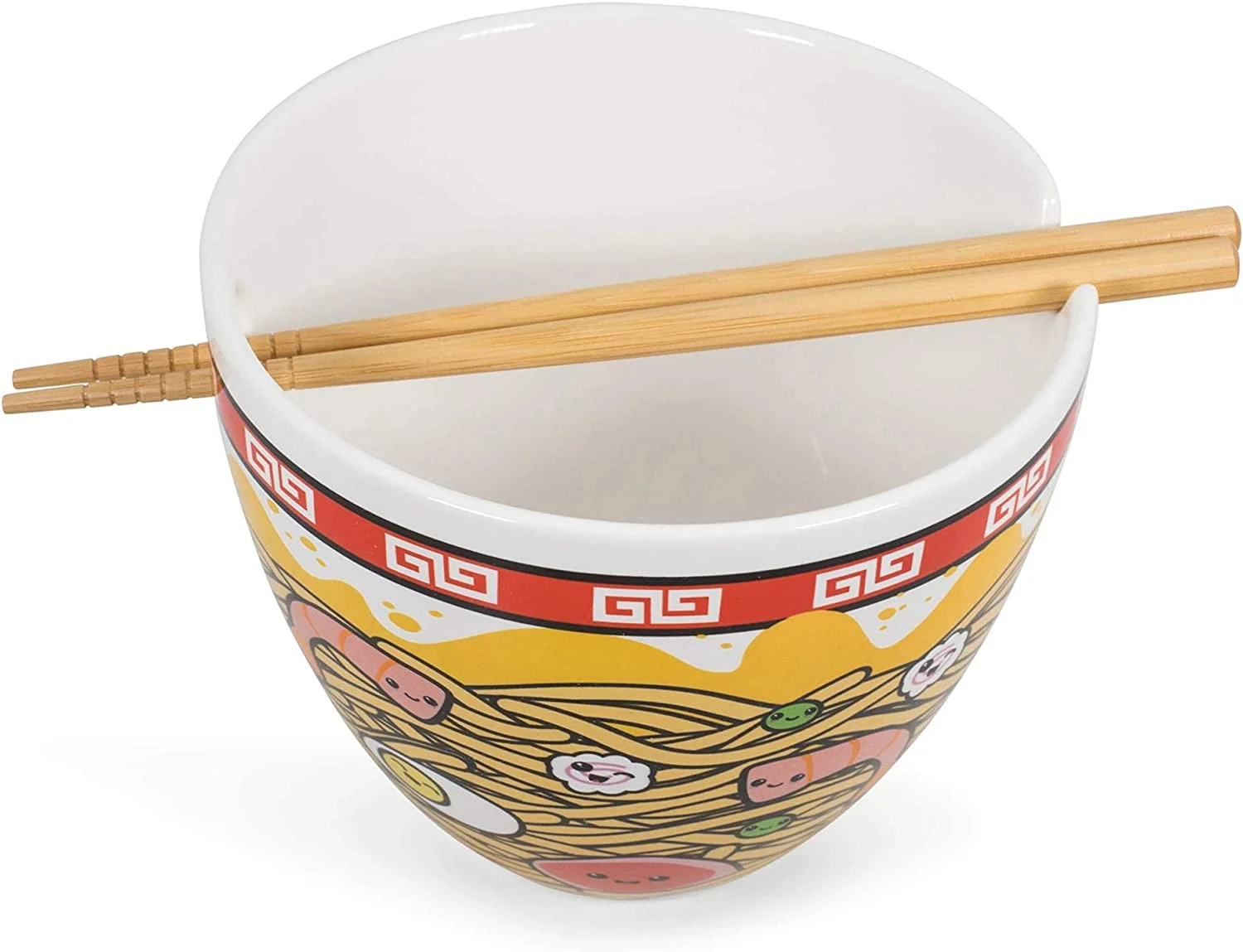 Sunken Noodles Japanese Dinnerware Set | 16-Ounce Ramen Bowl And Chopsticks