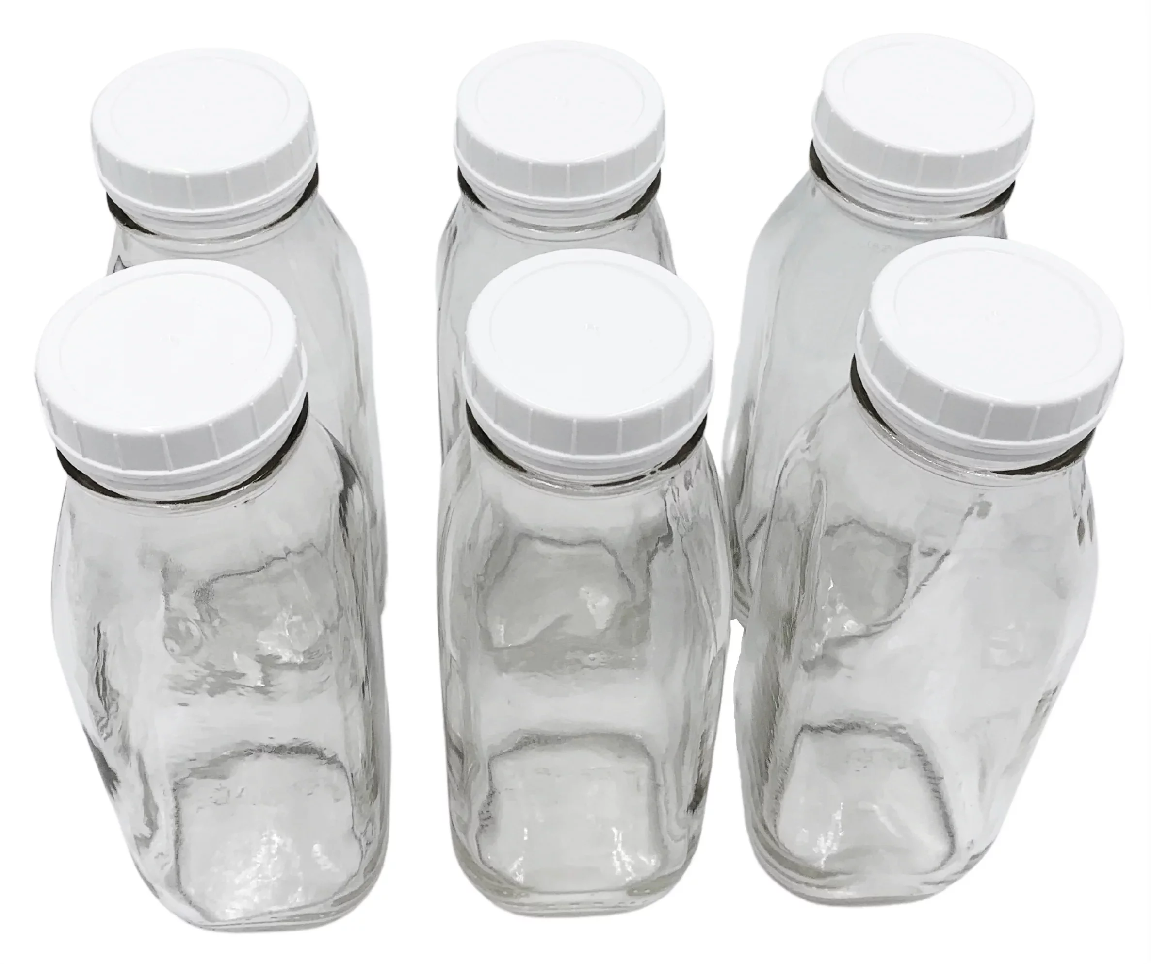 16 Oz Glass Water Bottle Virtually Unbreakable with Thick Sides and Screw-on Cap