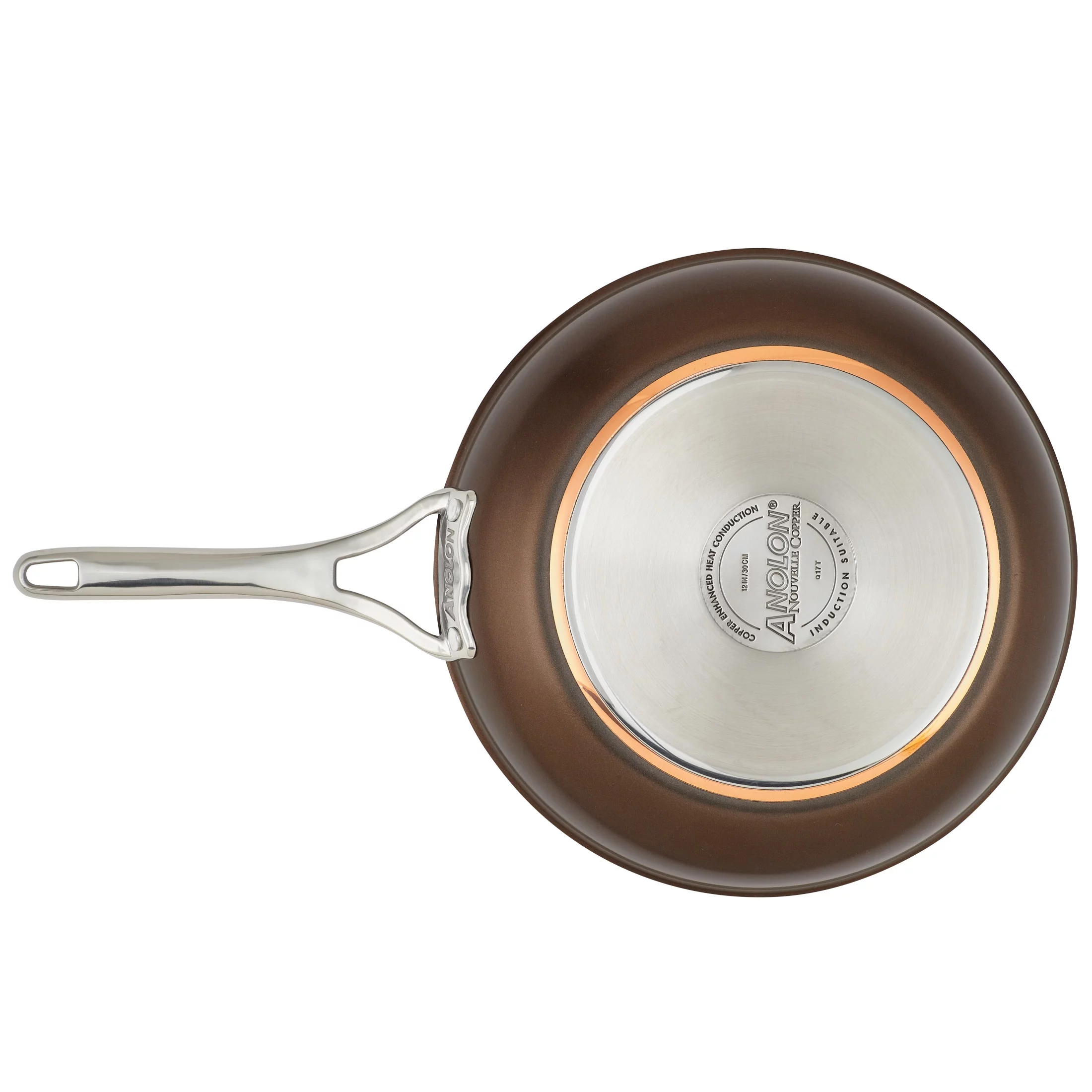 Anolon Nouvelle Copper Luxe Hard-Anodized Nonstick Frying Pan Set, 2-Piece, Sable