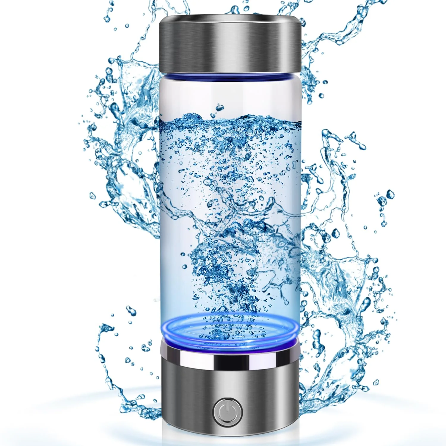 Hydrogen Water Bottle, Portable Rechargeable Hydrogen Water Bottle Generator, Hydrogen Water Ionizer Machine, with SPE/PEM Technology, for Home Office Travel Fitness Drinking, with Gift Box