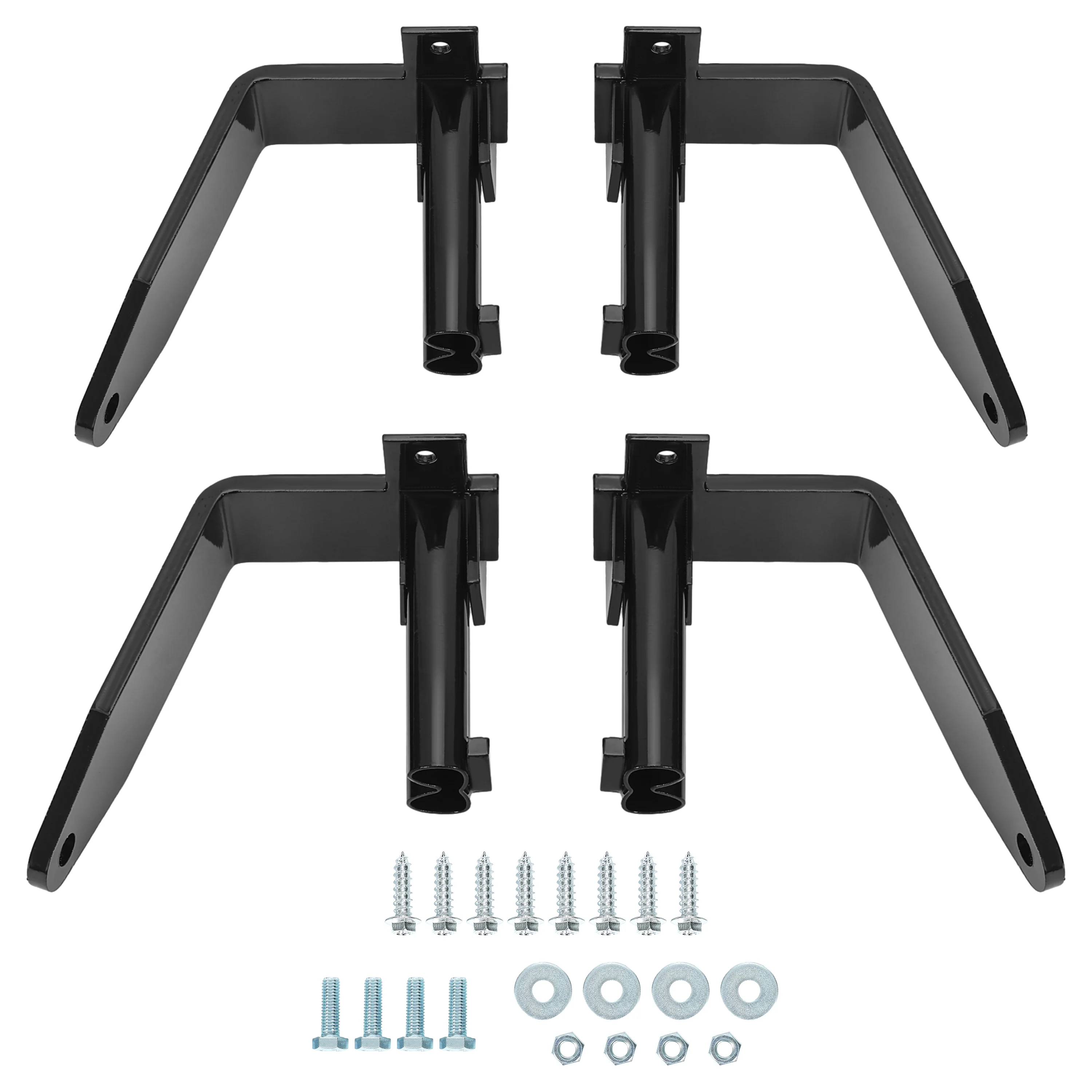 KOJEM Truck Camper Tie Down Fit for Most Full-Size Non Dual Pickup Trucks Black Powder Coated Camper Tie Down