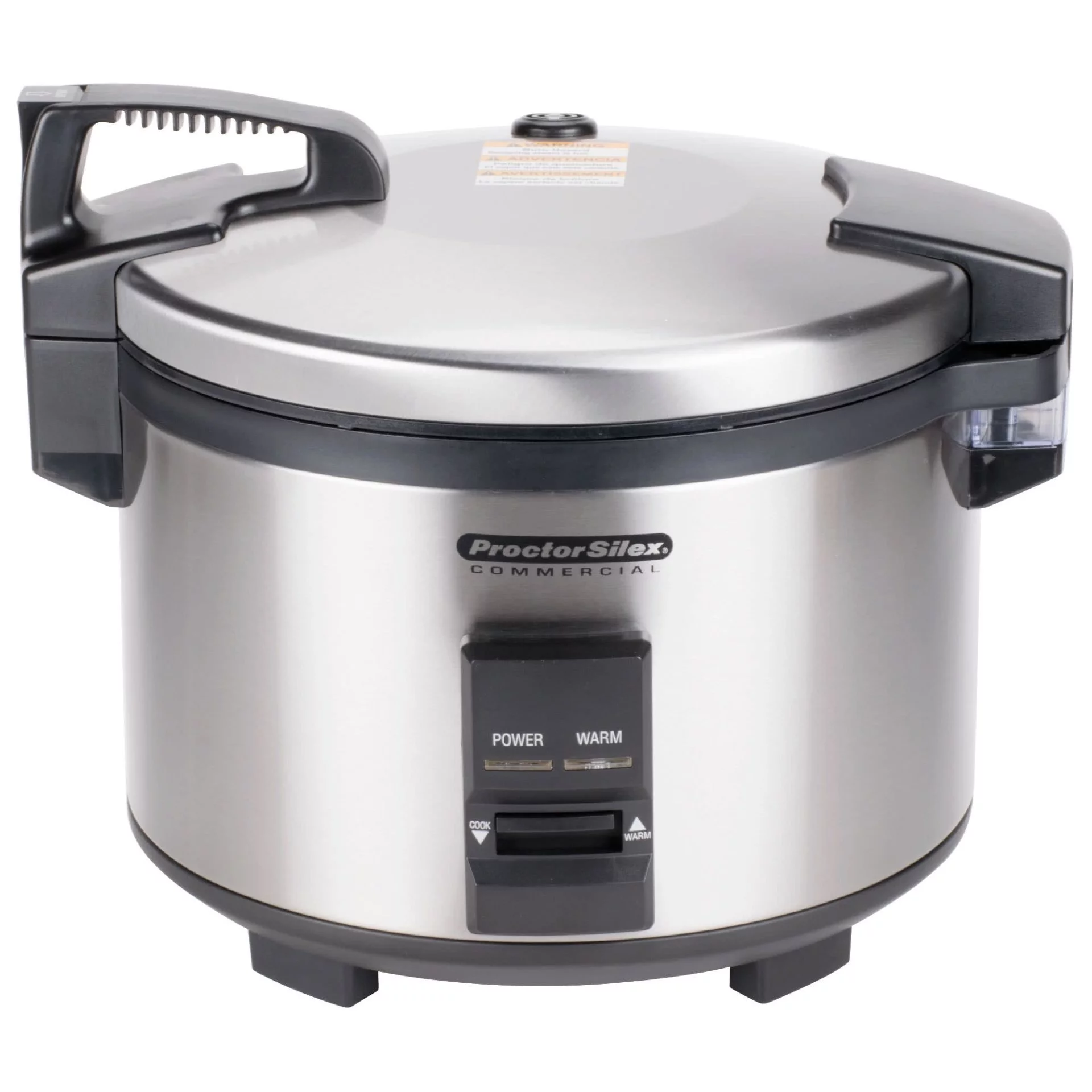 Proctor Silex Commercial 37540 Rice Cooker/Warmer, 40 Cups Cooked Rice, Non-Stick Pot, Hinged Lid, Stainless Steel Housing