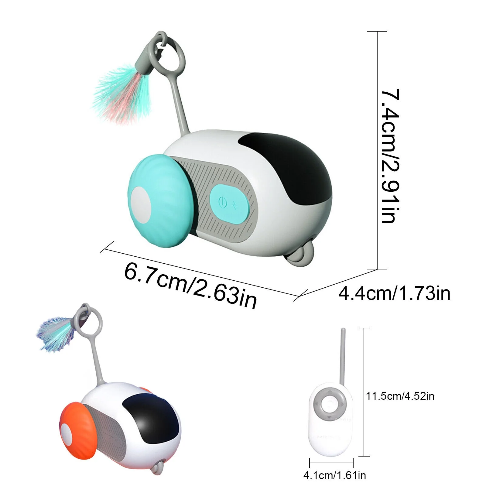 Car Remote Control Electric Cat Toys - Funny Feather Smart Interactive Cat Toy🔥