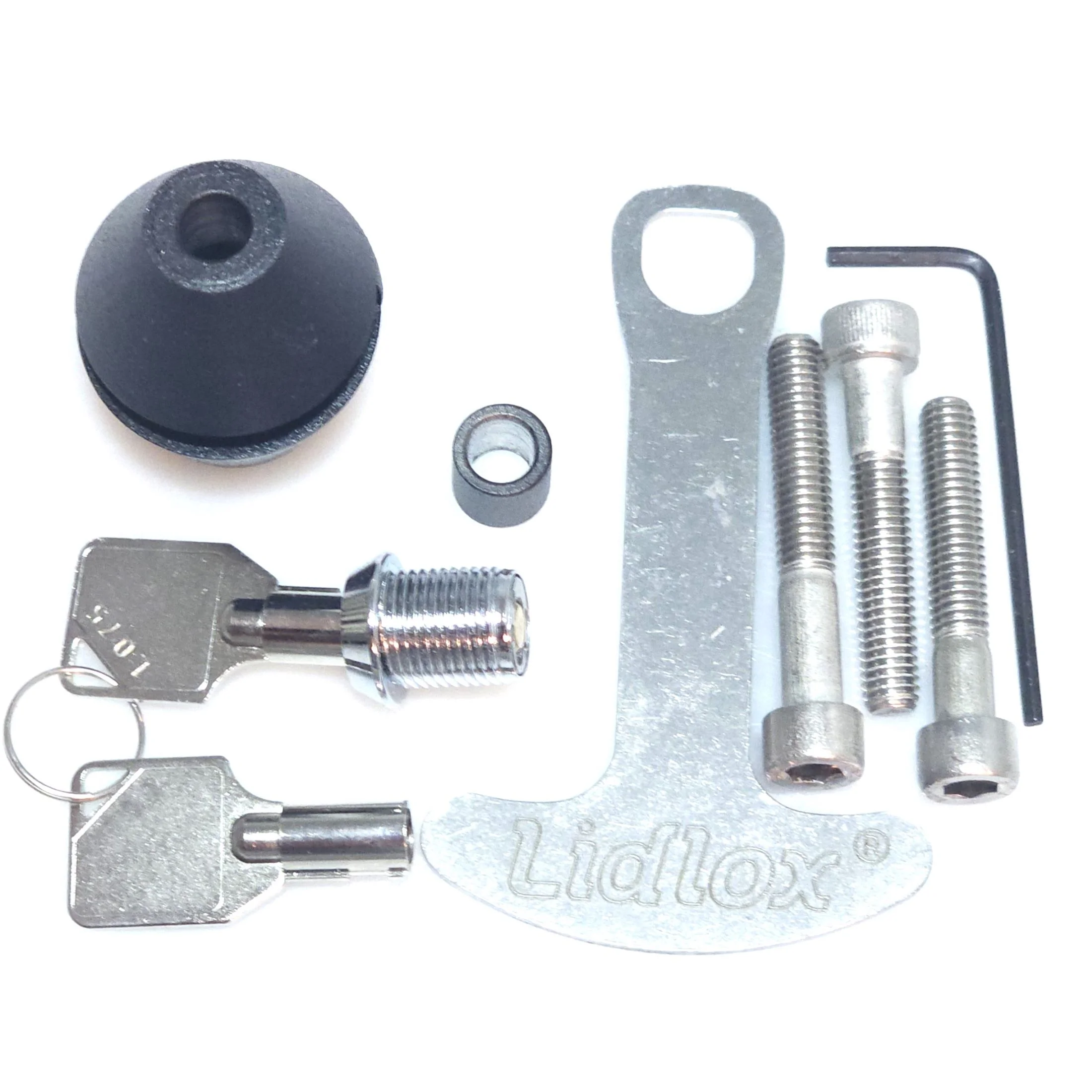 Lidlox 2003-B - Handle Bar Mount Helmet Lock Single for Metric Bikes, Black.