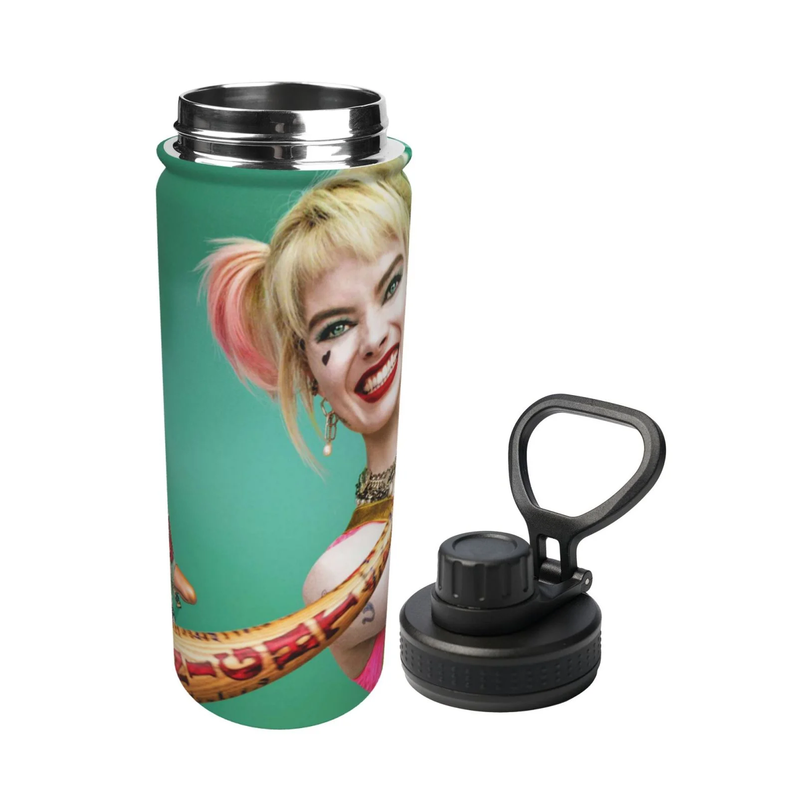 Birds of Harley Quinn Prey Sports Insulated Water Bottles Kettle Stainless Steel Portable Cup18OZ For Travel Gym School