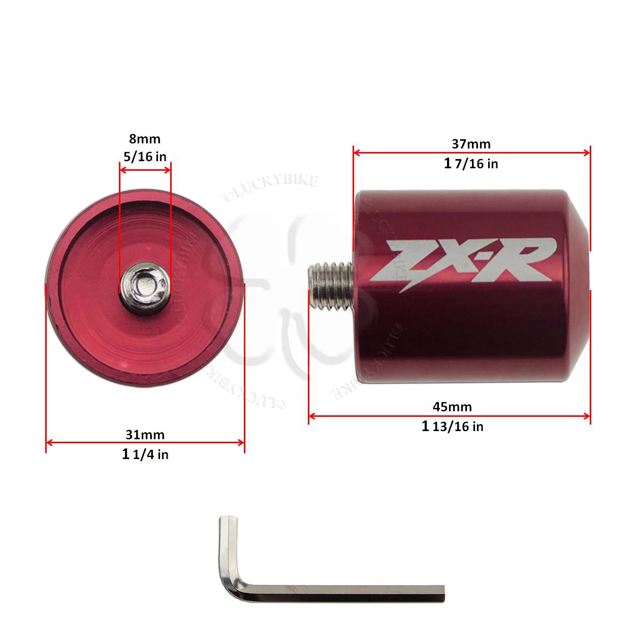 Set Kawasaki ZX-R Logo Bar Ends Caps ZZR ZRX ZX7R ZX9R ZX12R 600 1100 1200 ZRX