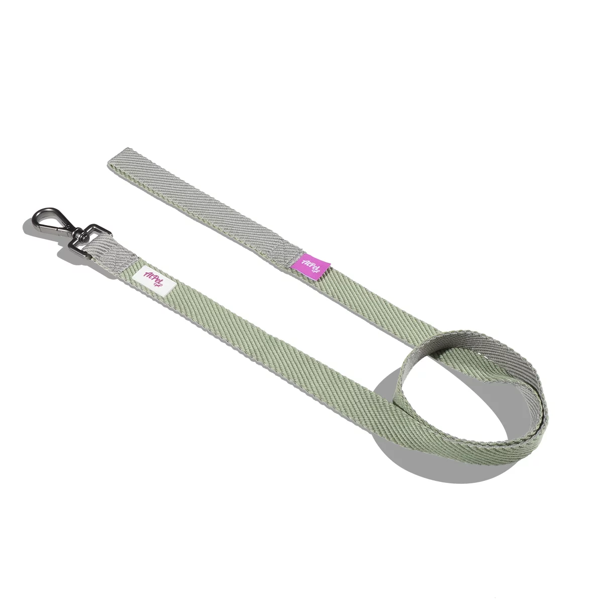 AtPet Limitation Cotton Webbing Dog Leash, Heavy Duty, Soft, Lightweight, Breathable, Comfort Fit ,(L, Green)