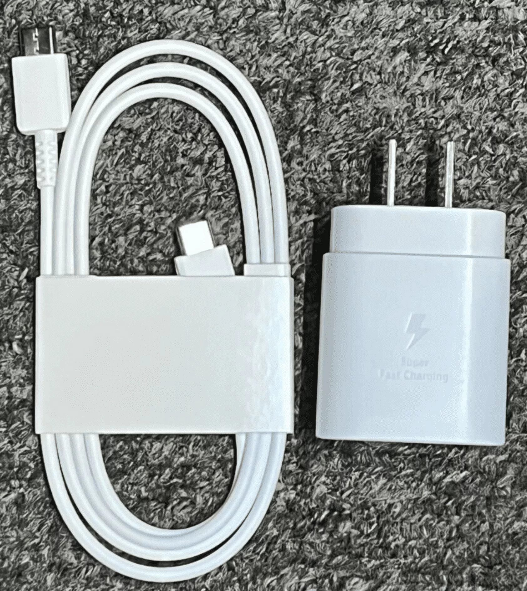 OEM SAMSUNG 25W USB-C Super Fast Charging Wall Charger & Cable White EP-TA800
