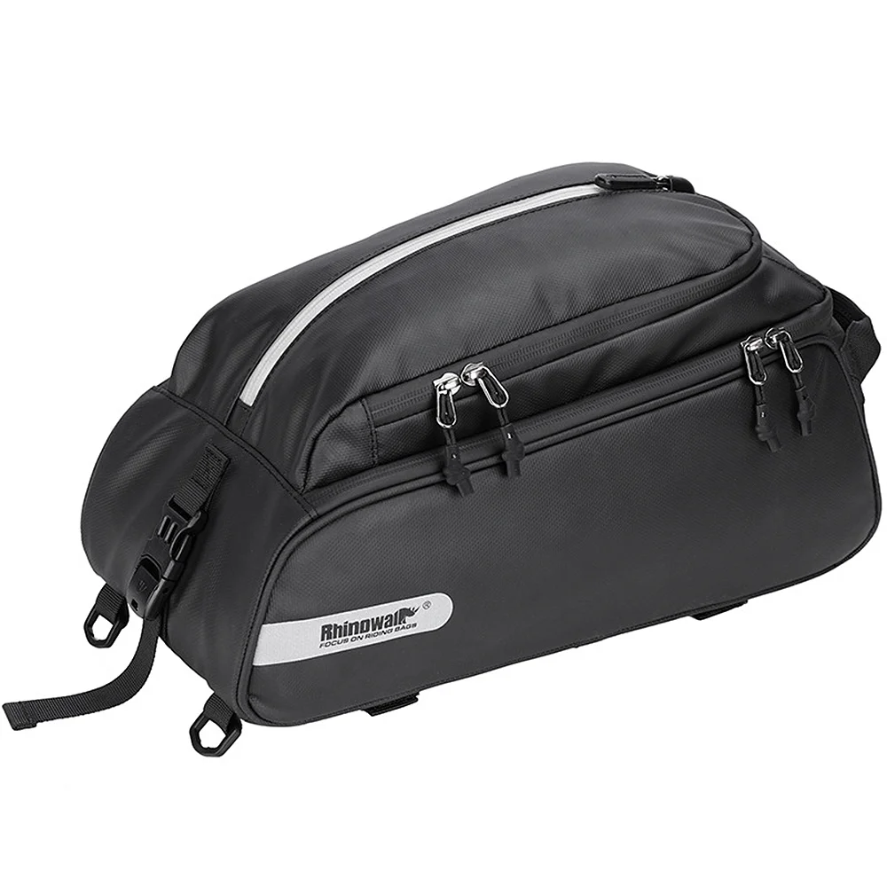 Rhinowalk Polyester Bike Rear Seat Bag, Waterproof Trunk Bag with Shoulder Strap, Ideal for Adventures