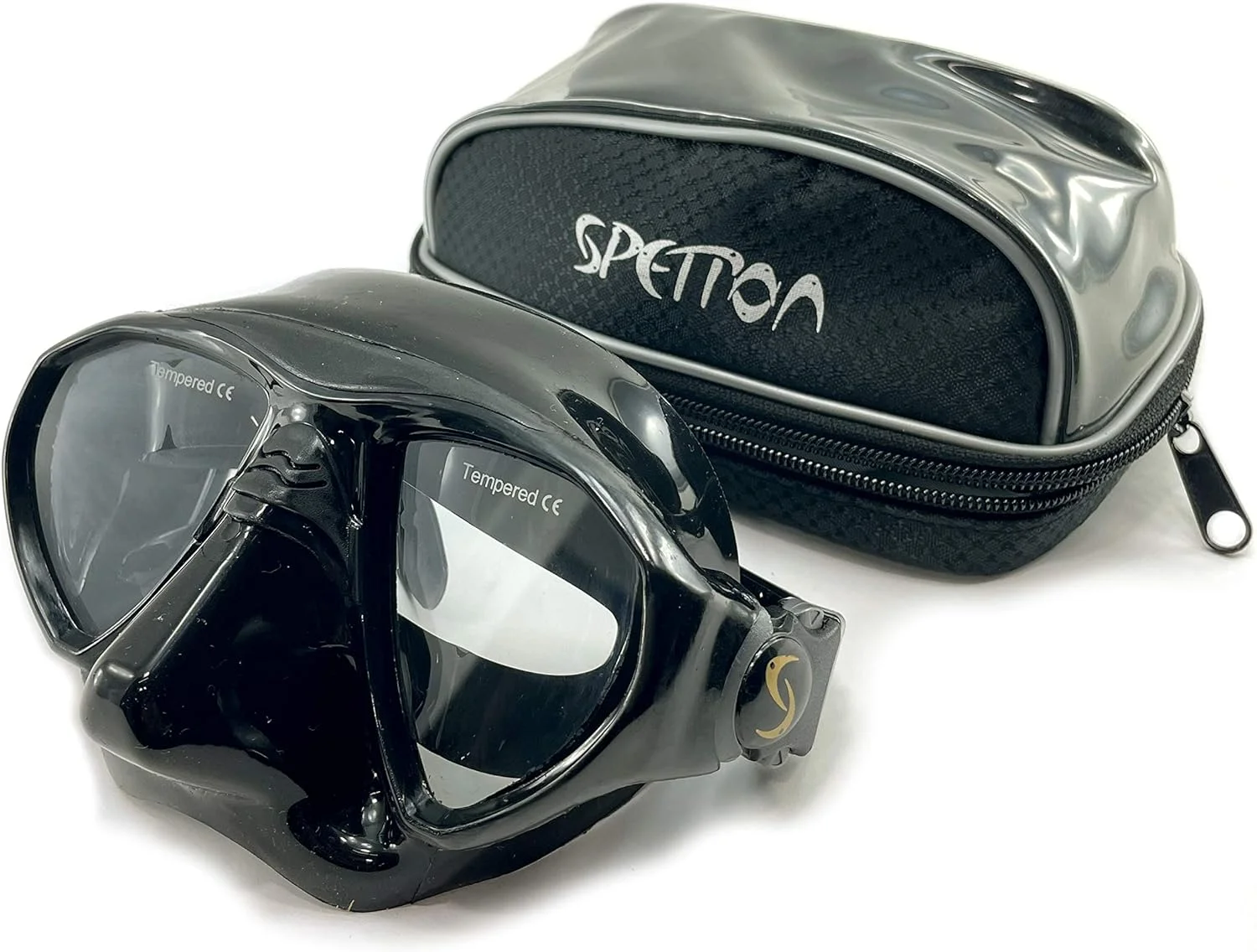 Spetton Minimaxx Black Silicone Low Volume Mask for Spearfishing, Freediving & Scuba Diving