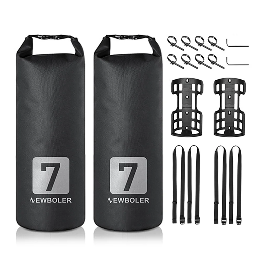 Andoer Bike Fork Bag with Waterproof Roll Design, 3L/7L Capacity, Nylon + TPU Material