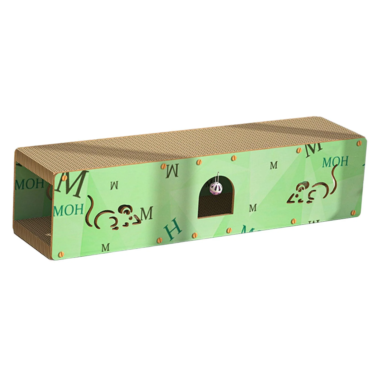 oshhnii Cats Scratcher Cardboard Cat Rest and Play for Indoor Cat Cats Family Rabbit large green