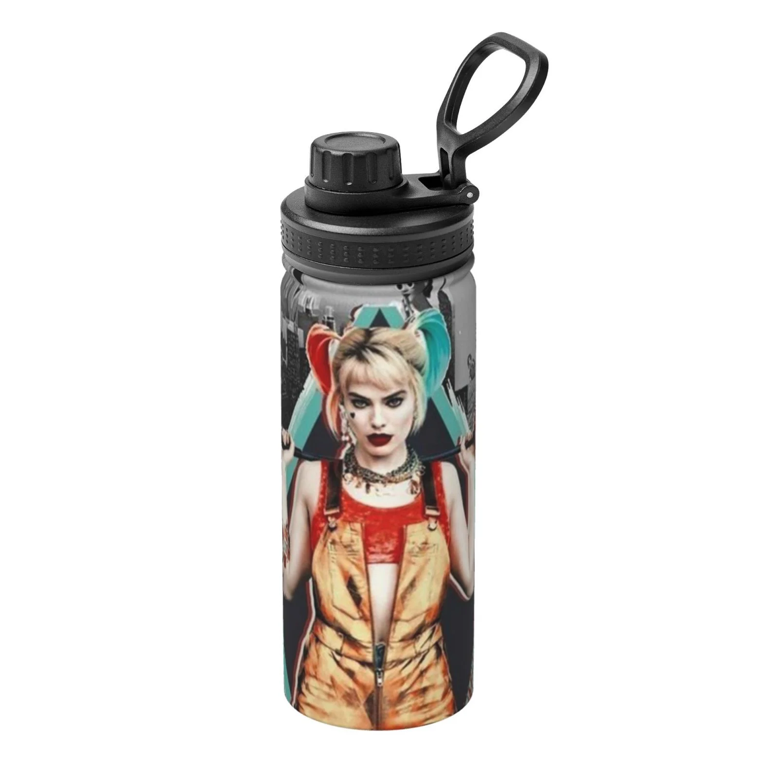 Harley Quinn Sports Insulated Water Bottles Kettle Stainless Steel Portable Cup18OZ For Travel Gym School