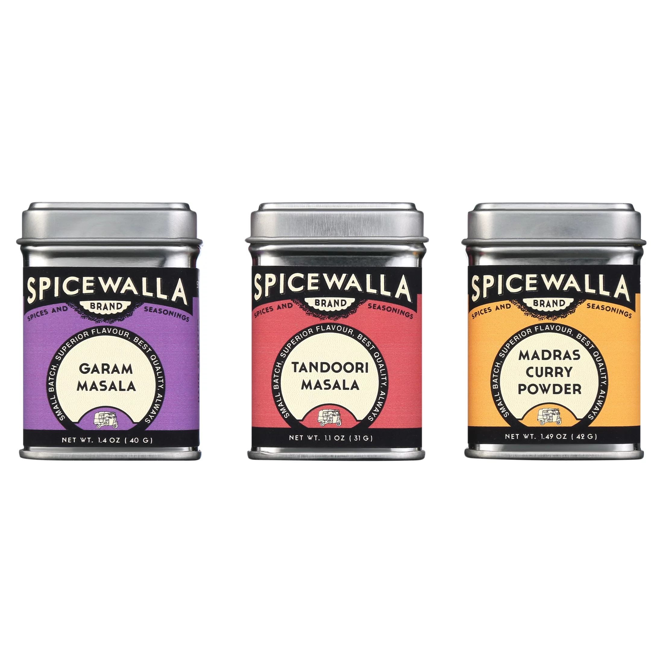 Spicewalla Indian Masala Spice Collection 3 Pack | Garam Masala, Tandoori Masala, Madras Curry Powder