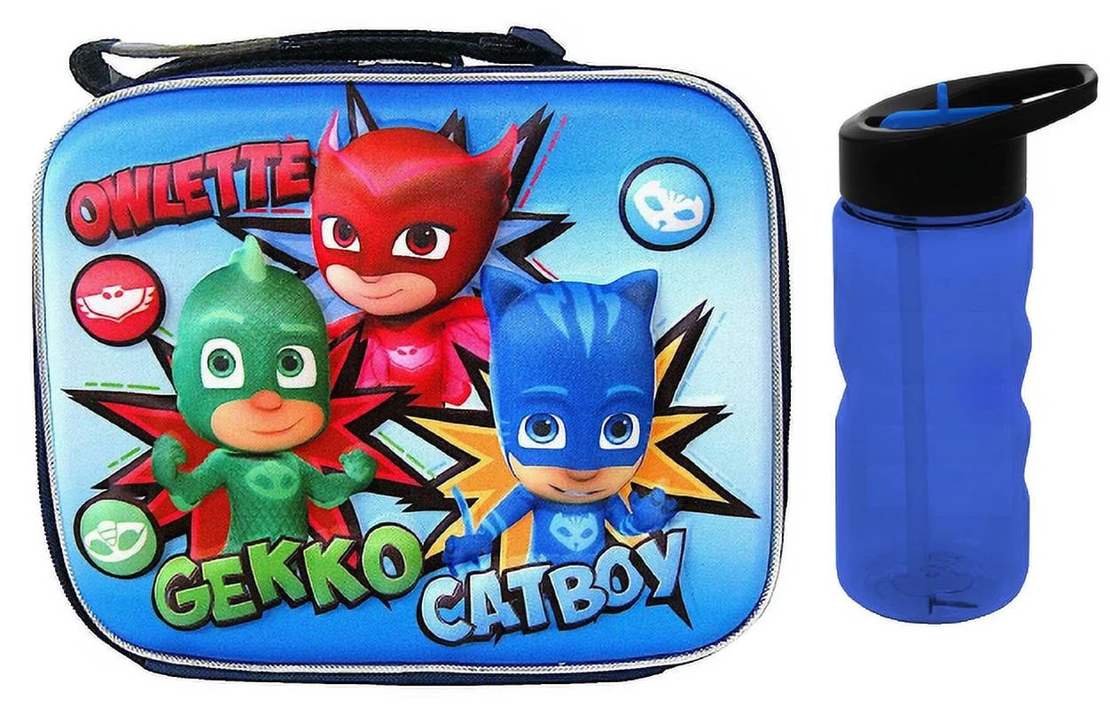 PJ Masks Insulated Lunch Box with 22 Ounce BPA Free Water Bottle