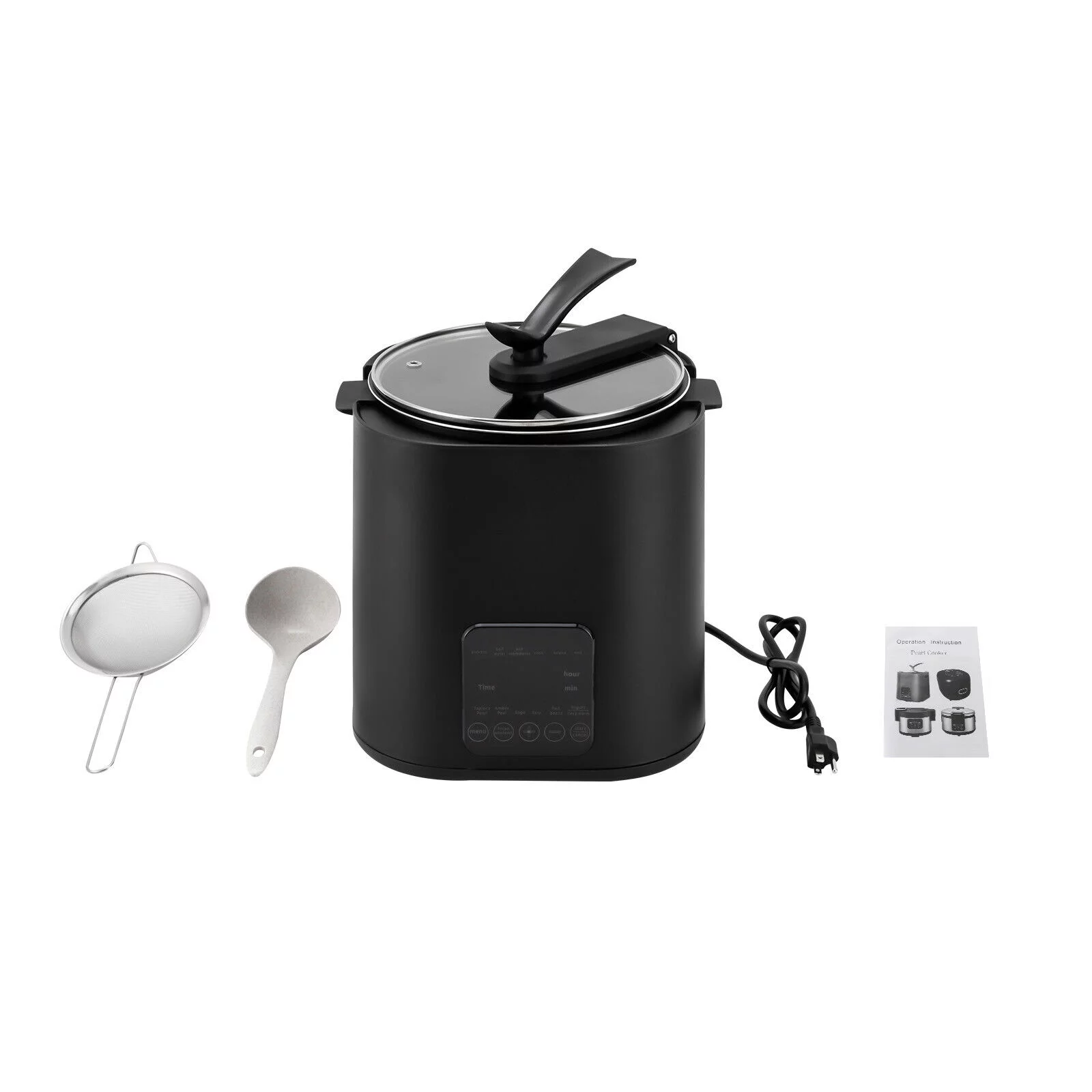 ZhdnBhnos 9L/2.38Gal Commercial Boba Cooker Pot 1350W 110V Automatic Pearl Tapioca Cooker with Touchscreen Bubble Tea Milk Tea Maker