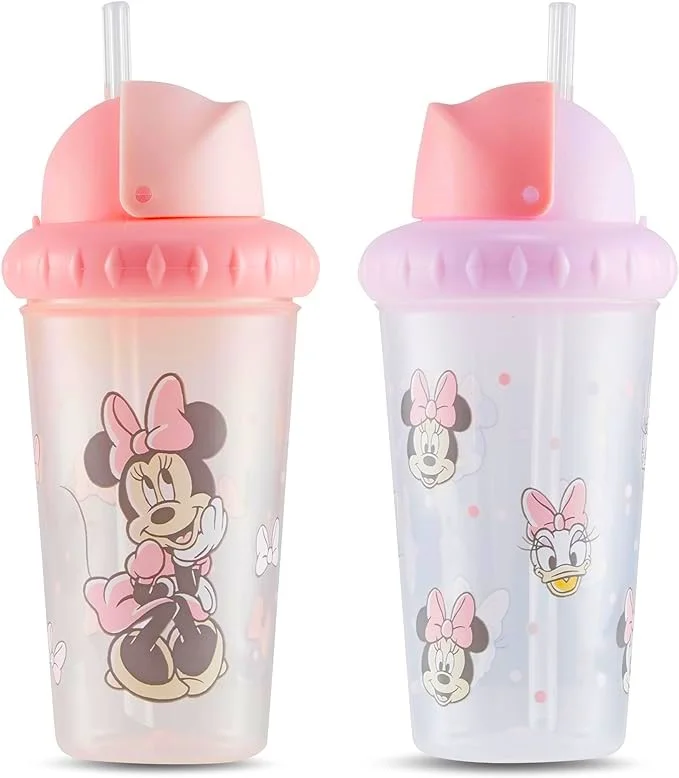 BABY STRAW CUPS 2 PACK - GIRLS 243 - DAISY - DISNEY MINNIE MOUSE- SIPPERS POP-UP