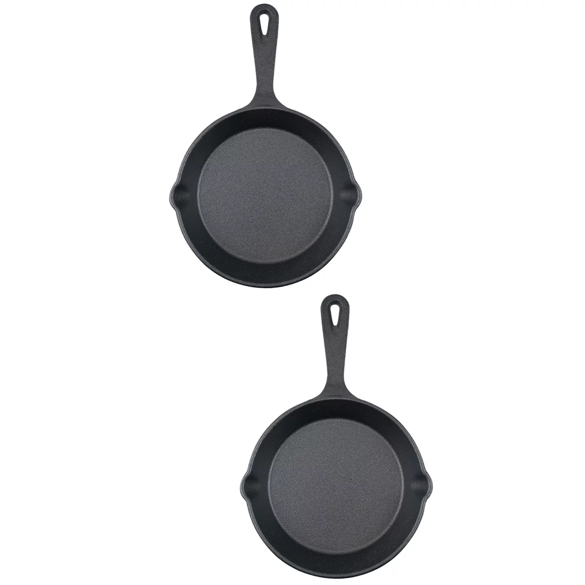 HOMEMAXS 2pcs Mini Cast Iron Skillet Small Frying Pan Non-stick Frying Pan Egg Frying Pan Kitchen Accessory