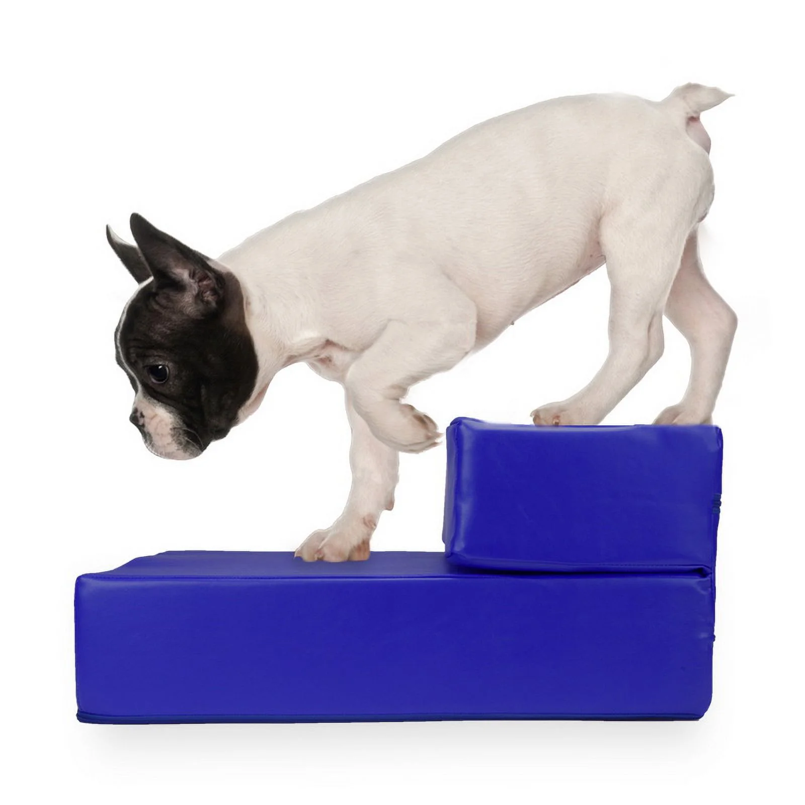 Brybelly Blue Leather Folding Pet Stairs