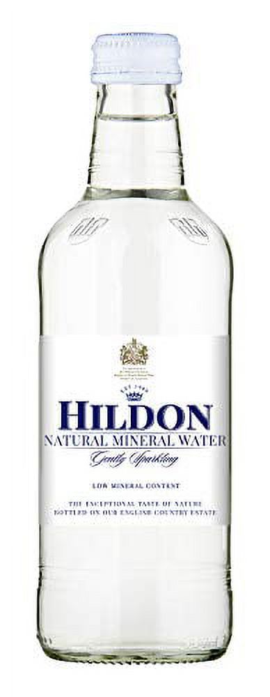 Hildon - Gently Sparkling Natural Mineral Water, 11.1 fl oz (24 Glass Bottles)