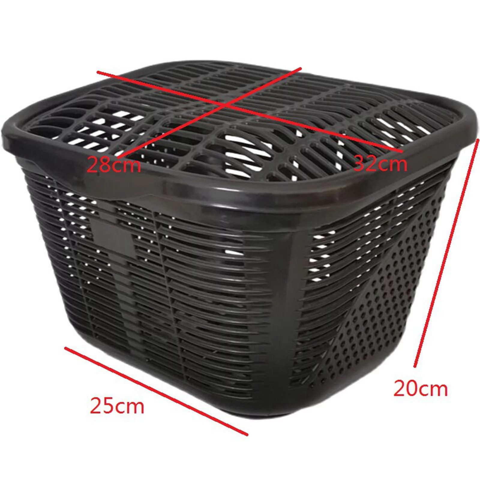 Bike Basket Carrier Pannier Durable Most Adult Bikes Cycling Basket with Lid